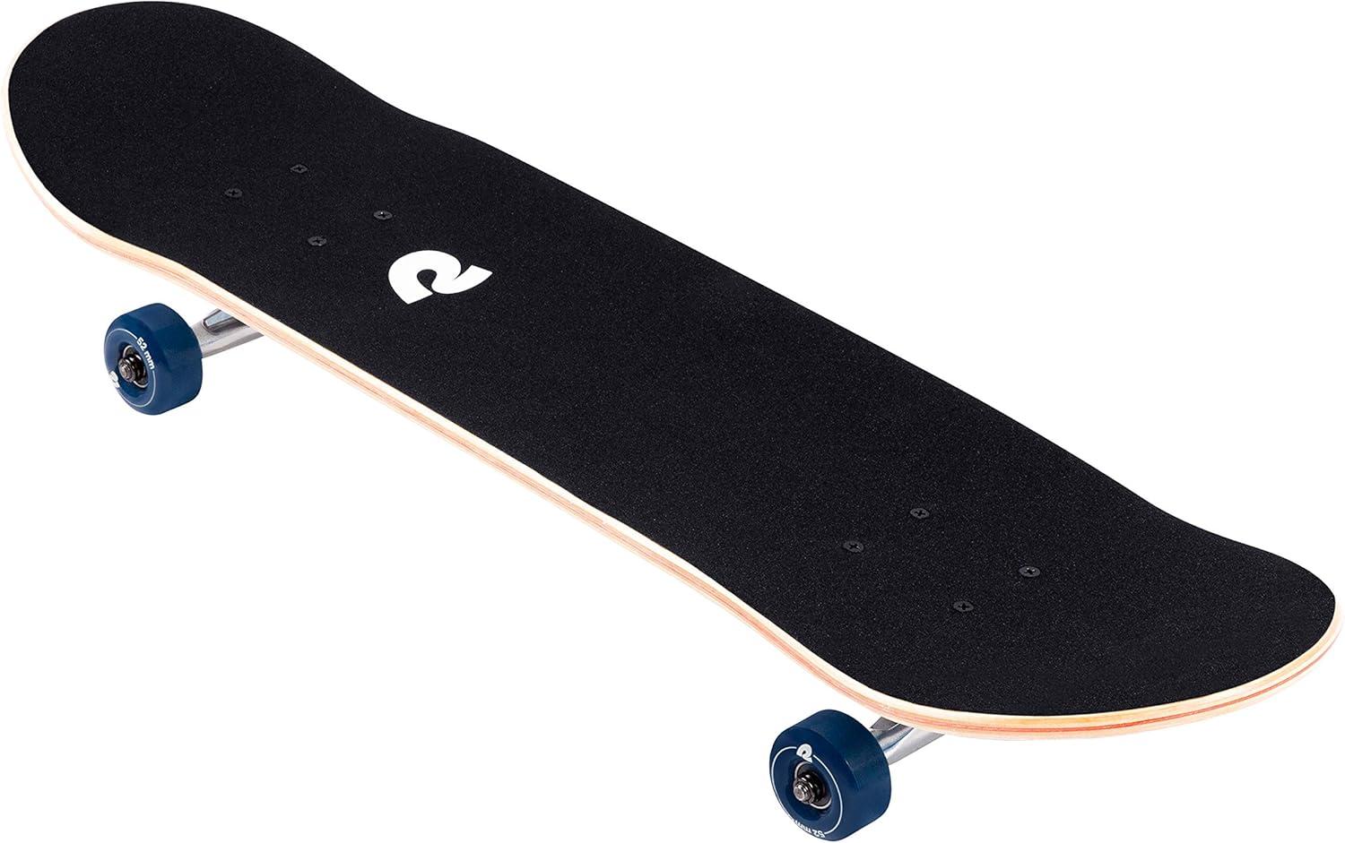 Retrospec Alameda Skateboard Complete | Canadian Maple Wood Deck w/ 5.5 Inch Aluminum Alloy Trucks for Commuting, Cruising, Carving & Downhill Riding(Azul Mist)