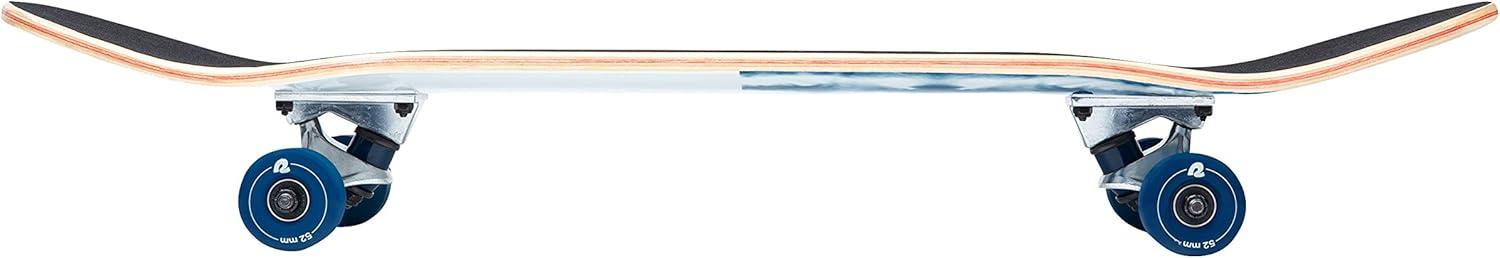 Retrospec Alameda Skateboard Complete | Canadian Maple Wood Deck w/ 5.5 Inch Aluminum Alloy Trucks for Commuting, Cruising, Carving & Downhill Riding(Azul Mist)