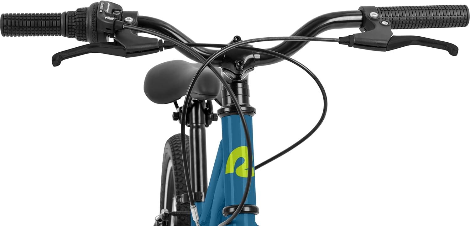 Retrospec Dart 20 & 24 Inch Kids Bike – 7-Speed Hybrid Bicycle for Ages 6-11 with 29in All-Season Tires & Shock Absorption – Adjustable Height Youth Bike with V-Brakes & Smooth Gear Shifting(Blue Tang)