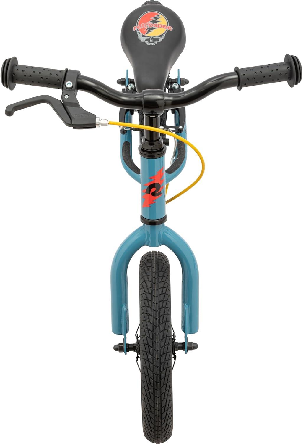 Retrospec Cub Plus Toddler Balance Bike for Boys & Girls Ages 18 Months – 4 Years No Pedals with Lightweight Frame and Adjustable V-Brake, Seat and Handlebar for Kids(Grateful Dead)