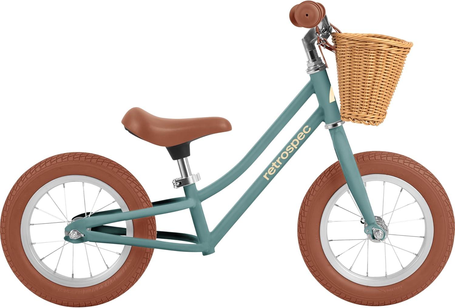 Retrospec Baby Beaumont Kids’ Balance Bike for Toddlers, No Pedals, Cushioning Air Filled Tires for Boys and Girls Ages 18 Months – 3 Years, with Adjustable Seat Height(Clover)