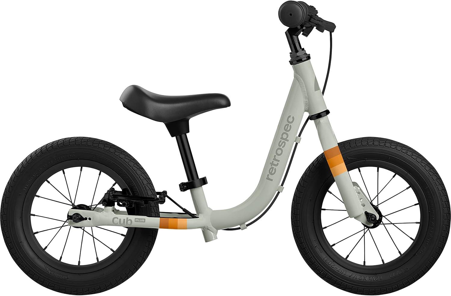 Retrospec Cub Plus Toddler Balance Bike for Boys & Girls Ages 18 Months – 4 Years No Pedals with Lightweight Frame and Adjustable V-Brake, Seat and Handlebar for Kids(Arbor)