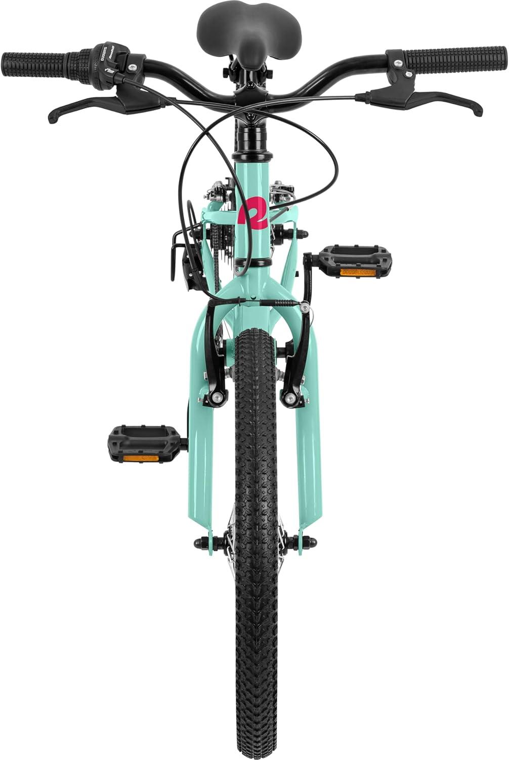 Retrospec Dart 20 & 24 Inch Kids Bike – 7-Speed Hybrid Bicycle for Ages 6-11 with 29in All-Season Tires & Shock Absorption – Adjustable Height Youth Bike with V-Brakes & Smooth Gear Shifting(Seafoam)