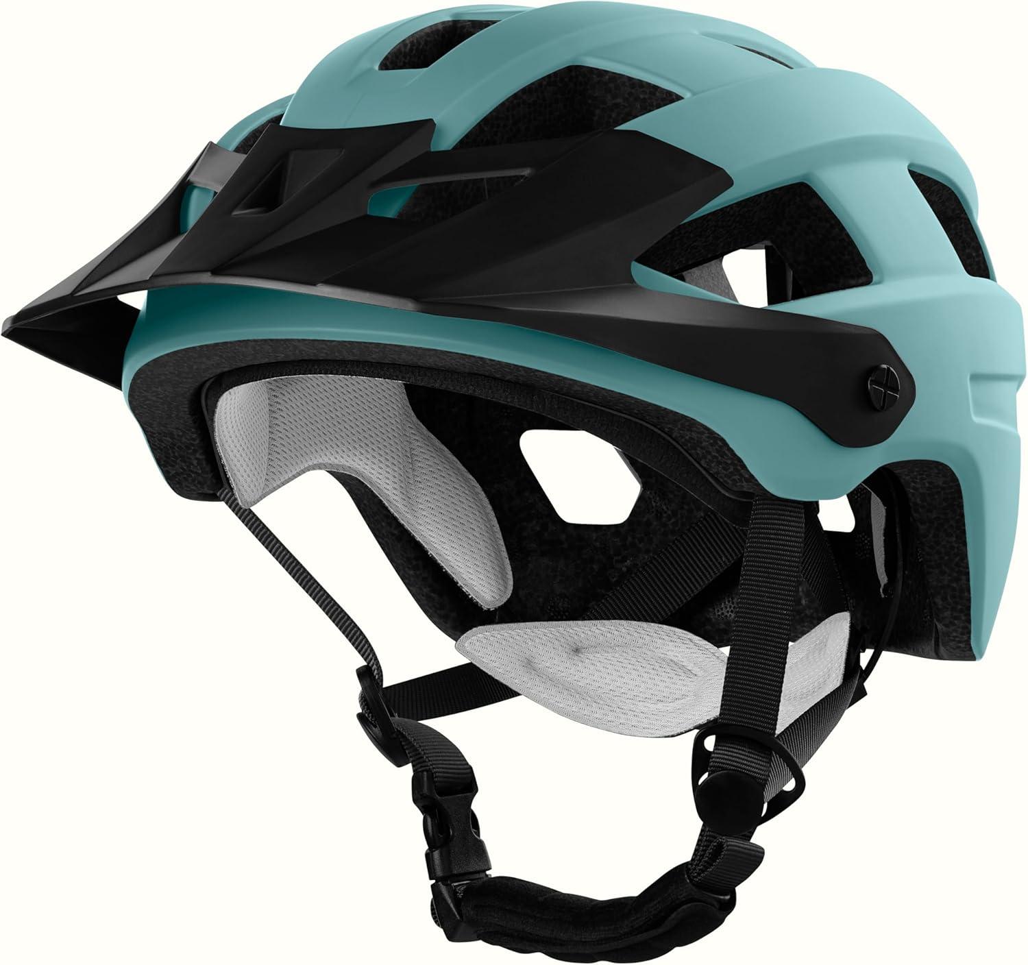 Retrospec Rowan Mountain Bike Helmet with Adjustable ErgoKnob Fit System – 14 Ventilation Ports, Removable Visor & EPS Foam Interior – Lightweight MTB Protection(Matte Evergreen)