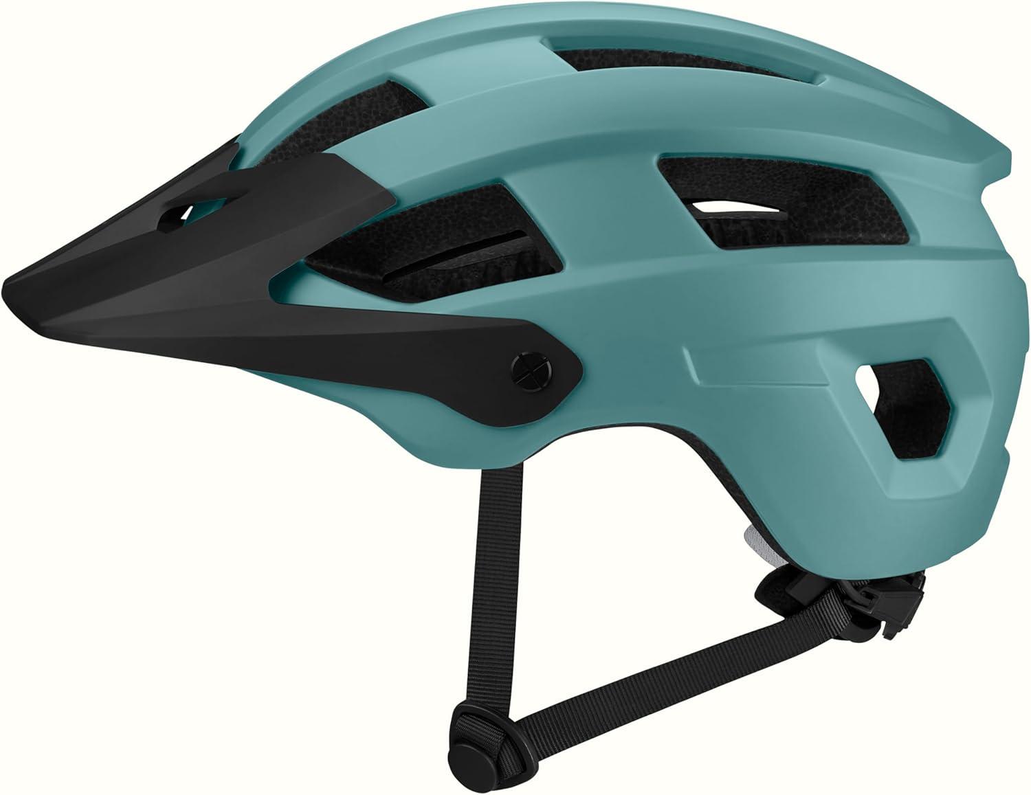 Retrospec Rowan Mountain Bike Helmet with Adjustable ErgoKnob Fit System – 14 Ventilation Ports, Removable Visor & EPS Foam Interior – Lightweight MTB Protection(Matte Evergreen)