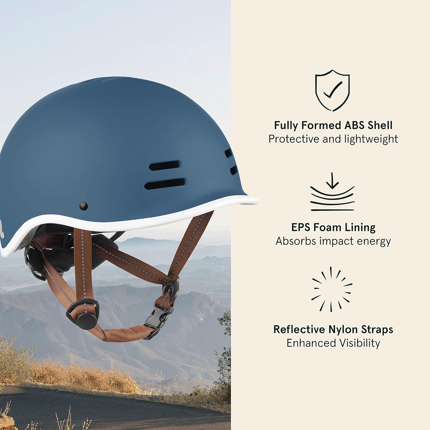Retrospec Remi Kids Bike Helmet with Built-in Sun Visor – Adjustable Youth & Toddler Safety Gear for Cycling, Skating & Scooters – 11 Air Vents, Washable Padding & Reflective Straps(Matte Navy)
