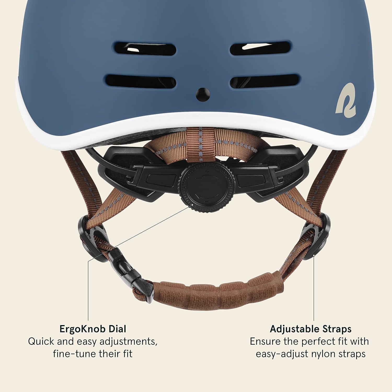 Retrospec Remi Kids Bike Helmet with Built-in Sun Visor – Adjustable Youth & Toddler Safety Gear for Cycling, Skating & Scooters – 11 Air Vents, Washable Padding & Reflective Straps(Matte Navy)