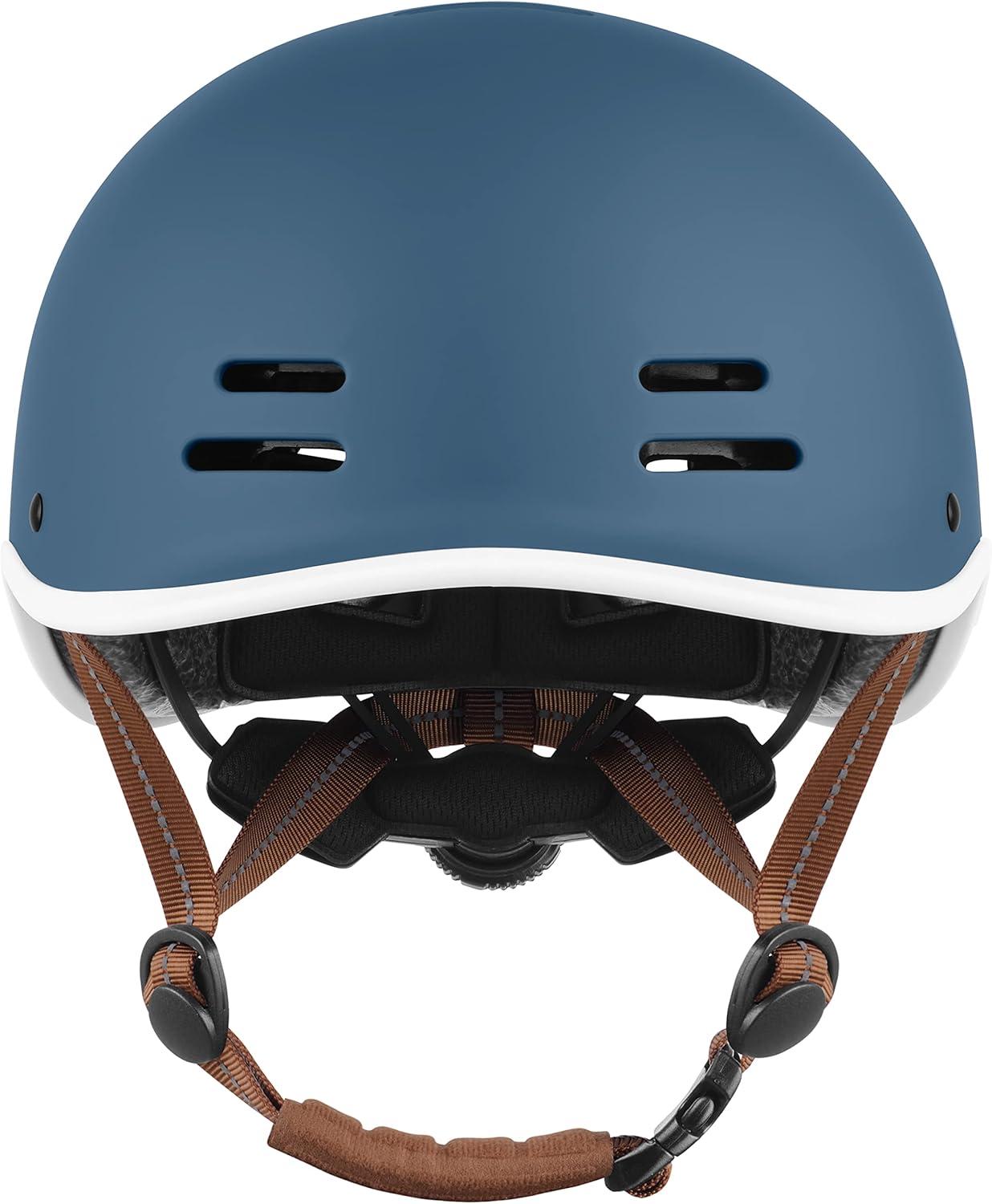 Retrospec Remi Kids Bike Helmet with Built-in Sun Visor – Adjustable Youth & Toddler Safety Gear for Cycling, Skating & Scooters – 11 Air Vents, Washable Padding & Reflective Straps(Matte Navy)