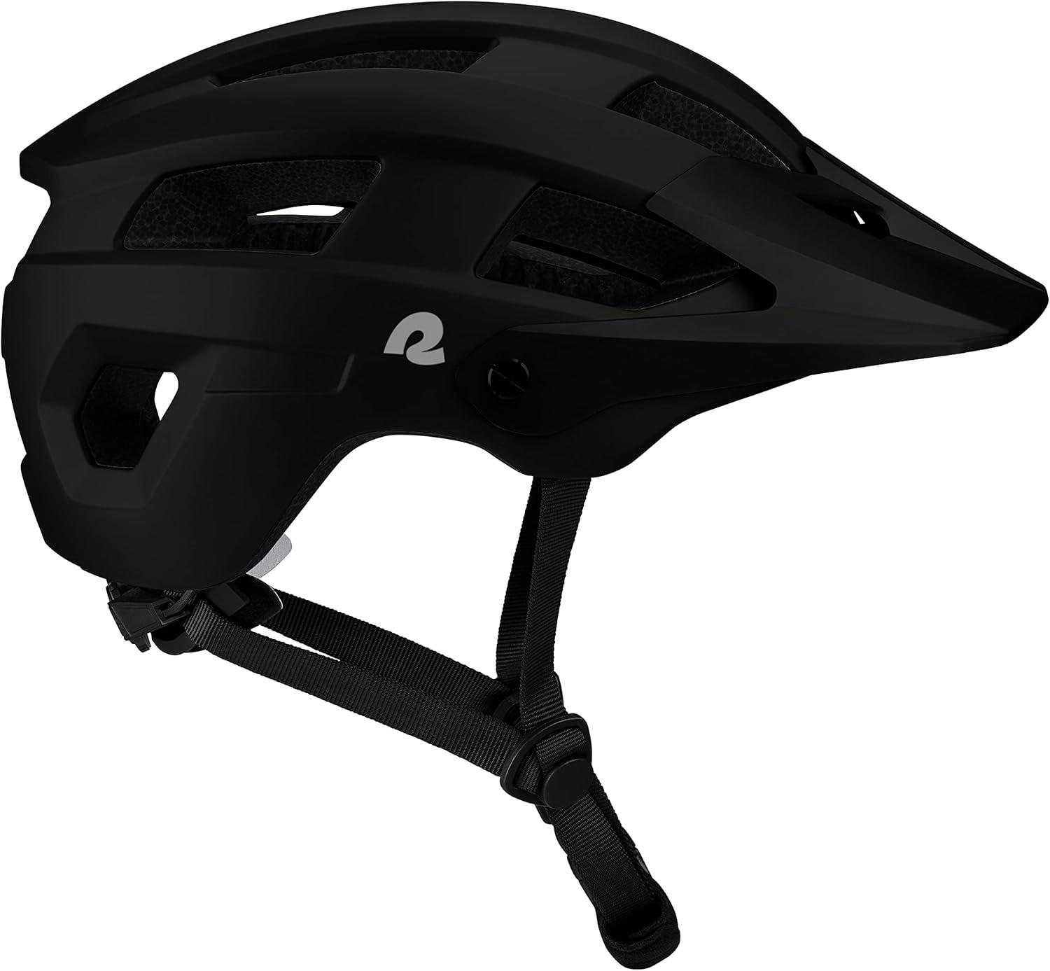 Retrospec Rowan Mountain Bike Helmet with Adjustable ErgoKnob Fit System – 14 Ventilation Ports, Removable Visor & EPS Foam Interior – Lightweight MTB Protection(Matte Black)