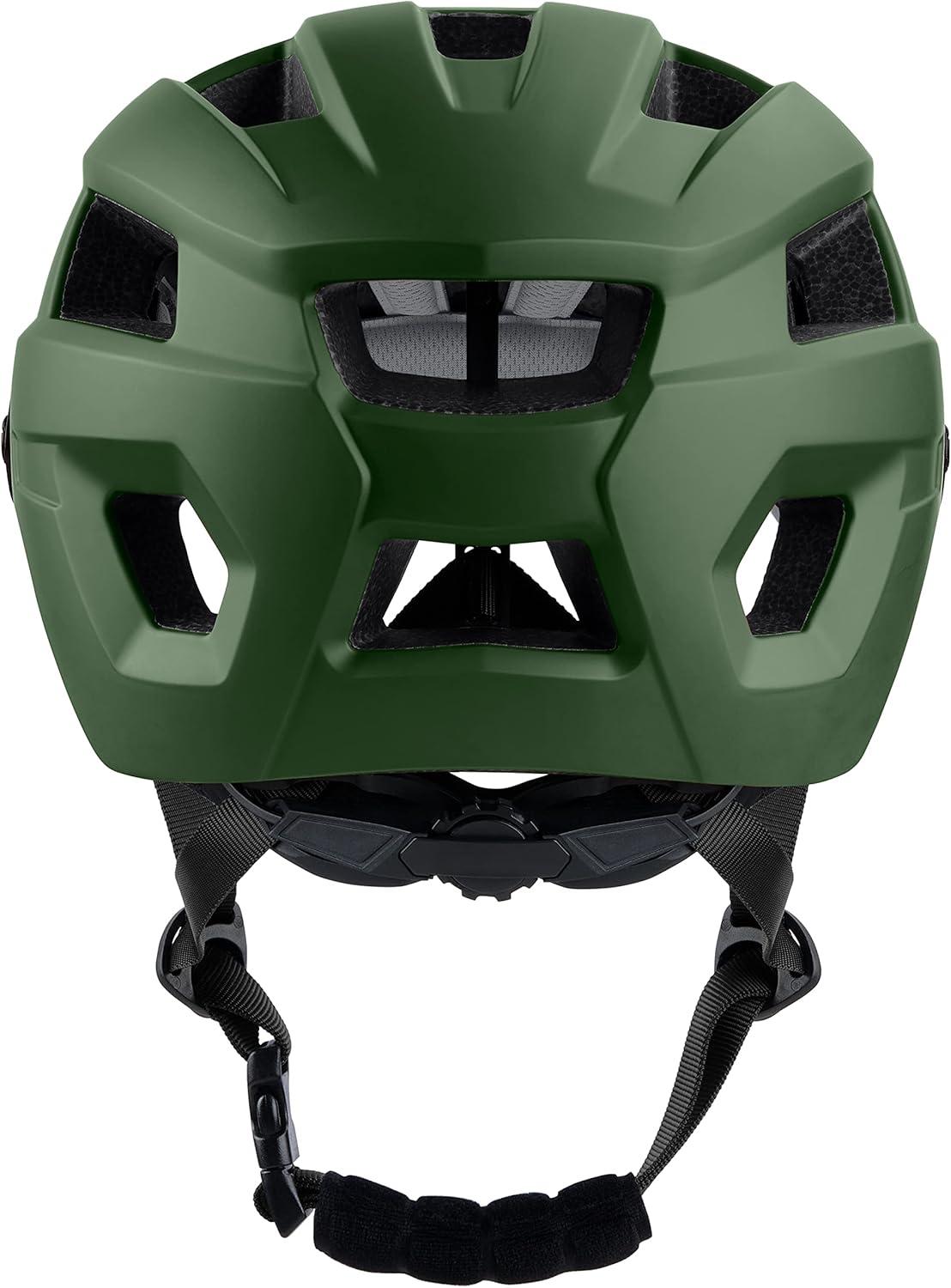 Retrospec Rowan Mountain Bike Helmet with Adjustable ErgoKnob Fit System – 14 Ventilation Ports, Removable Visor & EPS Foam Interior – Lightweight MTB Protection(Matte Forest)