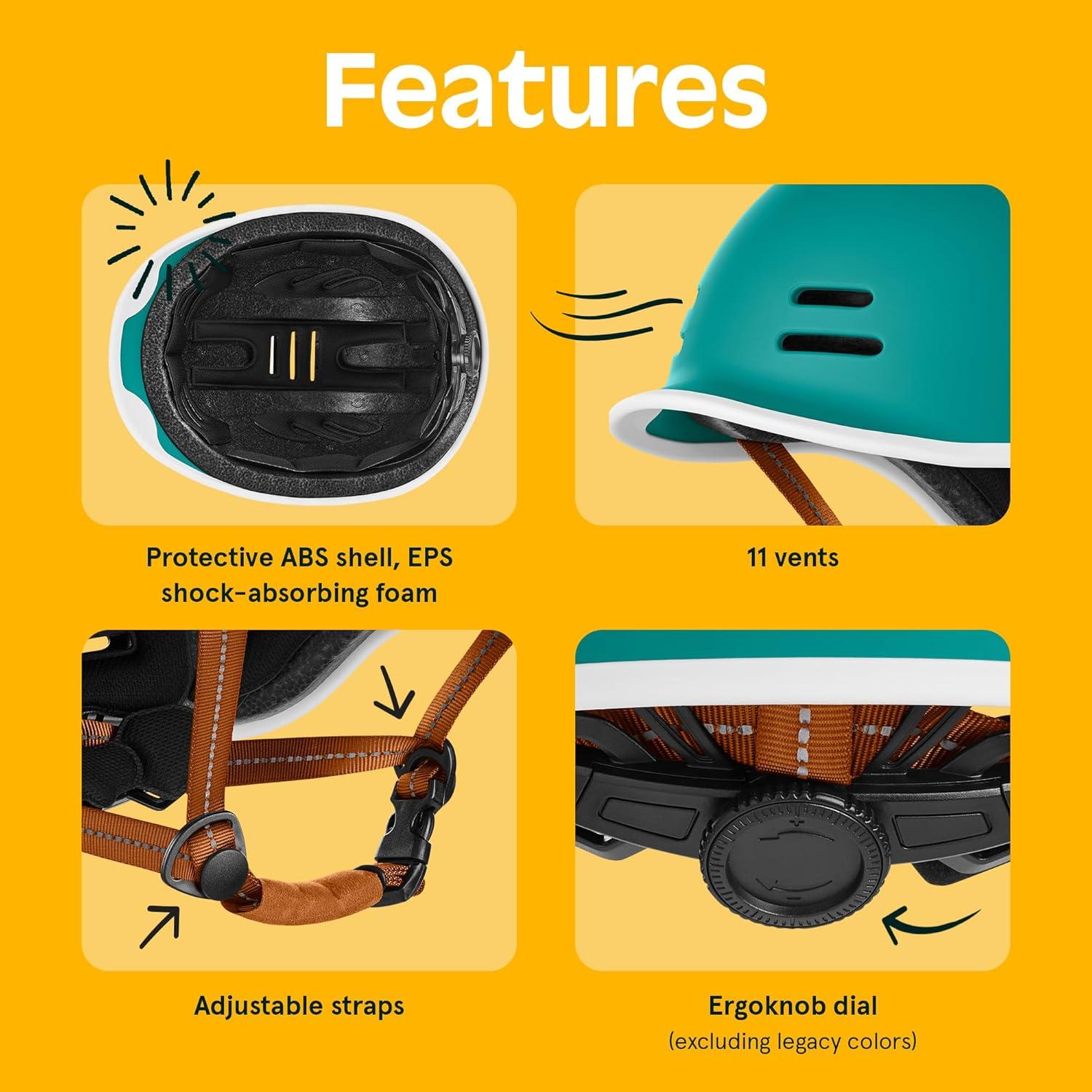Retrospec Remi Adult Bike Helmet for Men & Women – Bicycle Helmet for Commuting, Road Biking, Skating with Adjustable Dial(Matte Capri With Adjustable Dial)