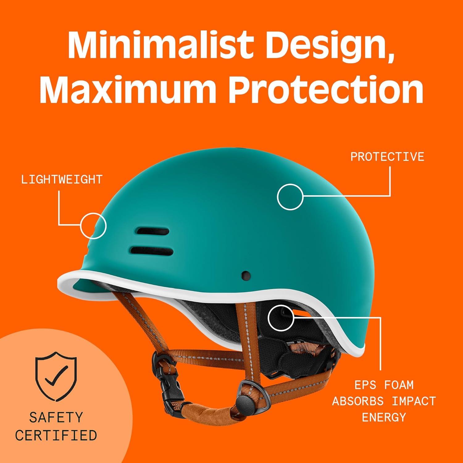 Retrospec Remi Adult Bike Helmet for Men & Women – Bicycle Helmet for Commuting, Road Biking, Skating with Adjustable Dial(Matte Capri With Adjustable Dial)