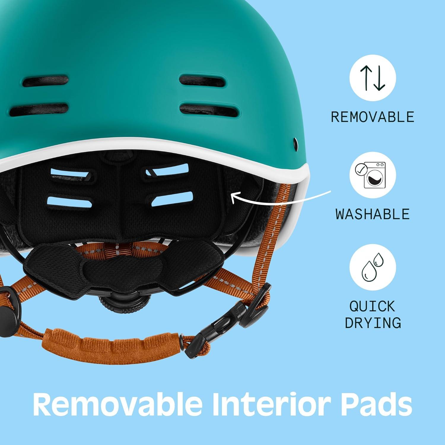 Retrospec Remi Adult Bike Helmet for Men & Women – Bicycle Helmet for Commuting, Road Biking, Skating with Adjustable Dial(Matte Capri With Adjustable Dial)