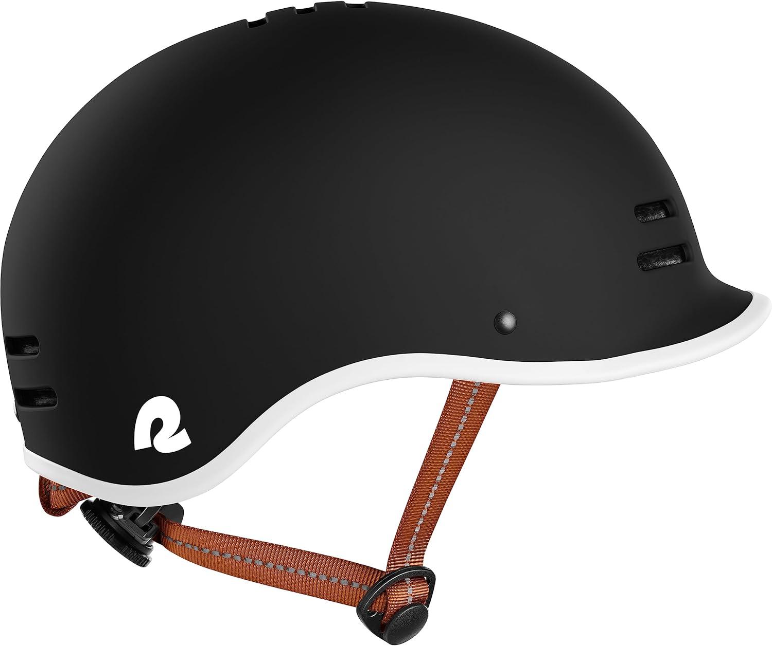 Retrospec Remi Adult Bike Helmet for Men & Women – Bicycle Helmet for Commuting, Road Biking, Skating with Adjustable Dial(Matte Black With Adjustable Dial)