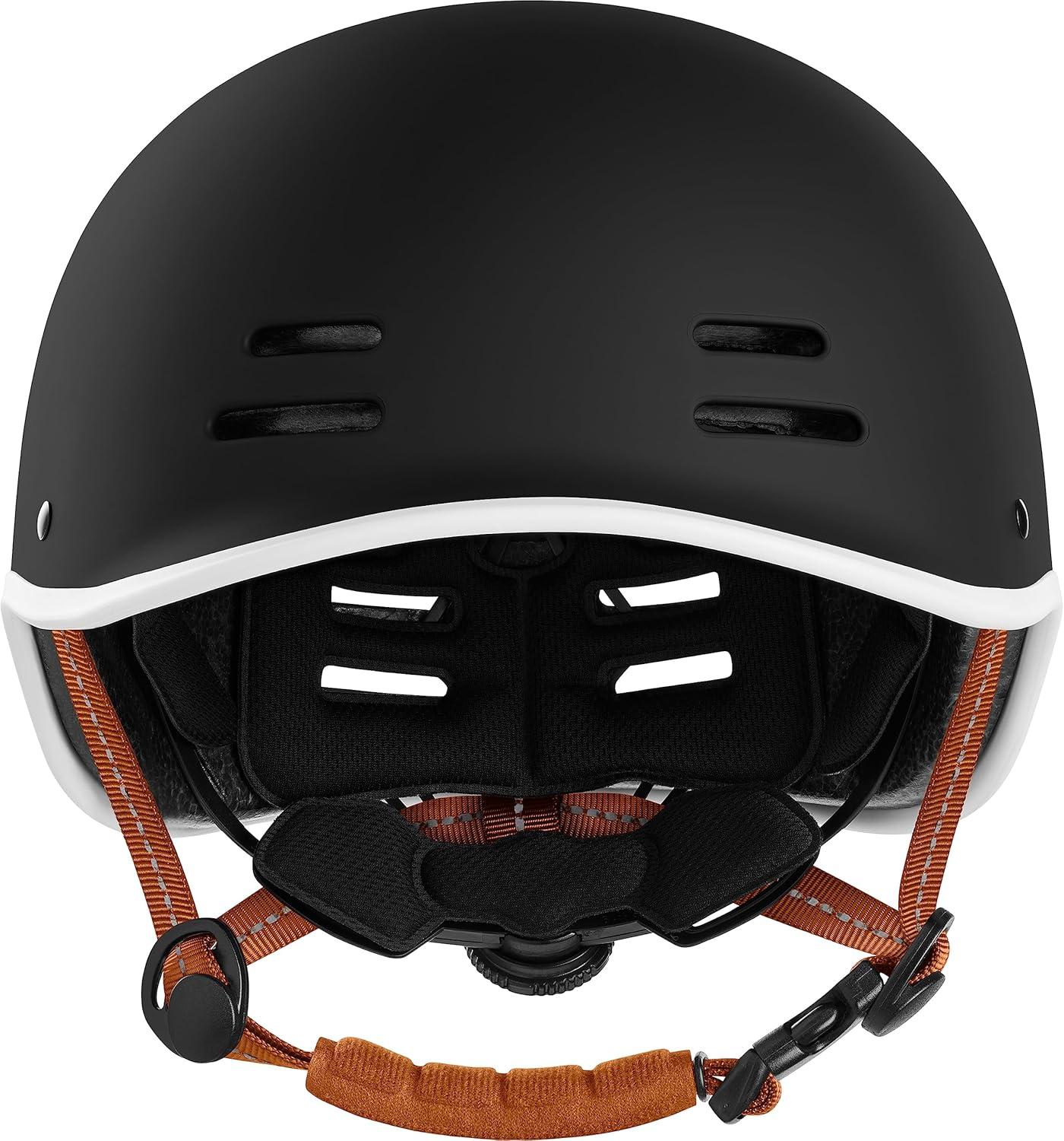 Retrospec Remi Adult Bike Helmet for Men & Women – Bicycle Helmet for Commuting, Road Biking, Skating with Adjustable Dial(Matte Black With Adjustable Dial)