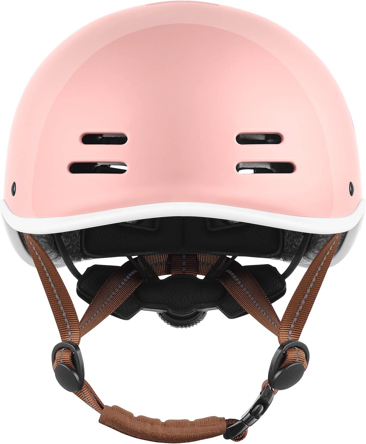 Retrospec Remi Kids Bike Helmet with Built-in Sun Visor – Adjustable Youth & Toddler Safety Gear for Cycling, Skating & Scooters – 11 Air Vents, Washable Padding & Reflective Straps(Blush)
