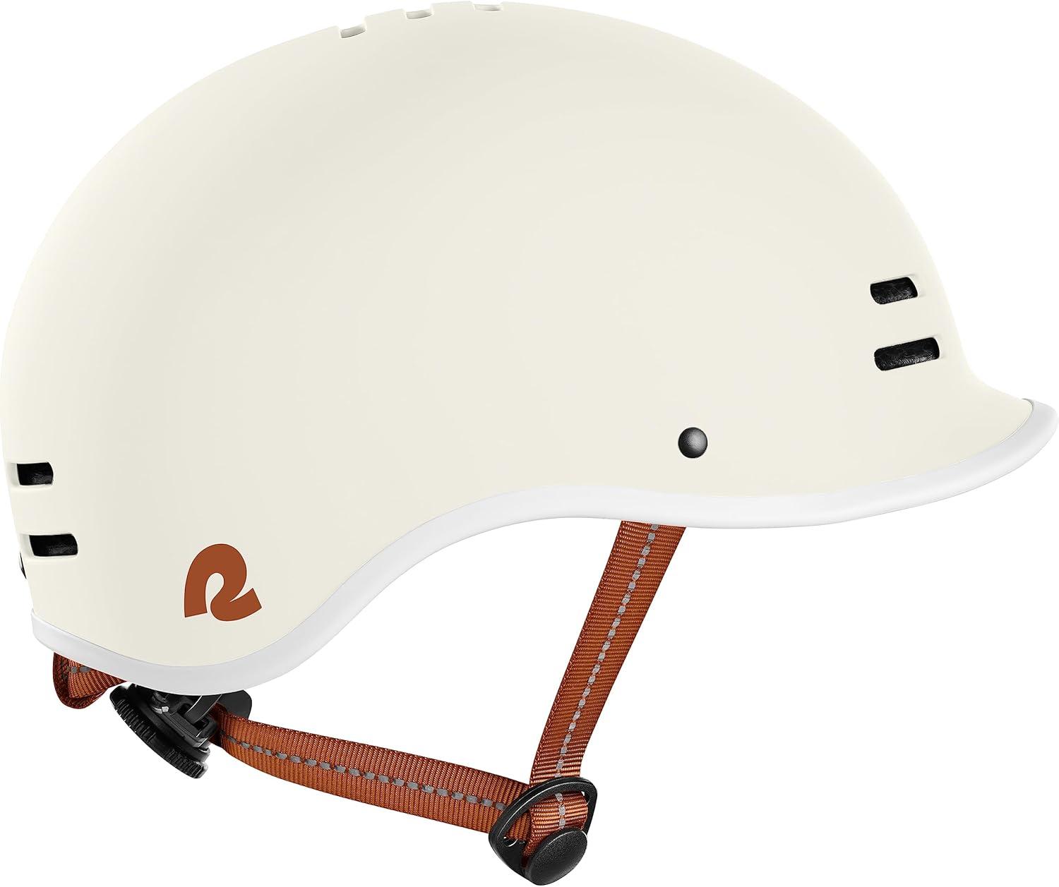 Retrospec Remi Adult Bike Helmet for Men & Women – Bicycle Helmet for Commuting, Road Biking, Skating with Adjustable Dial(Matte Eggshell With Adjustable Dial)