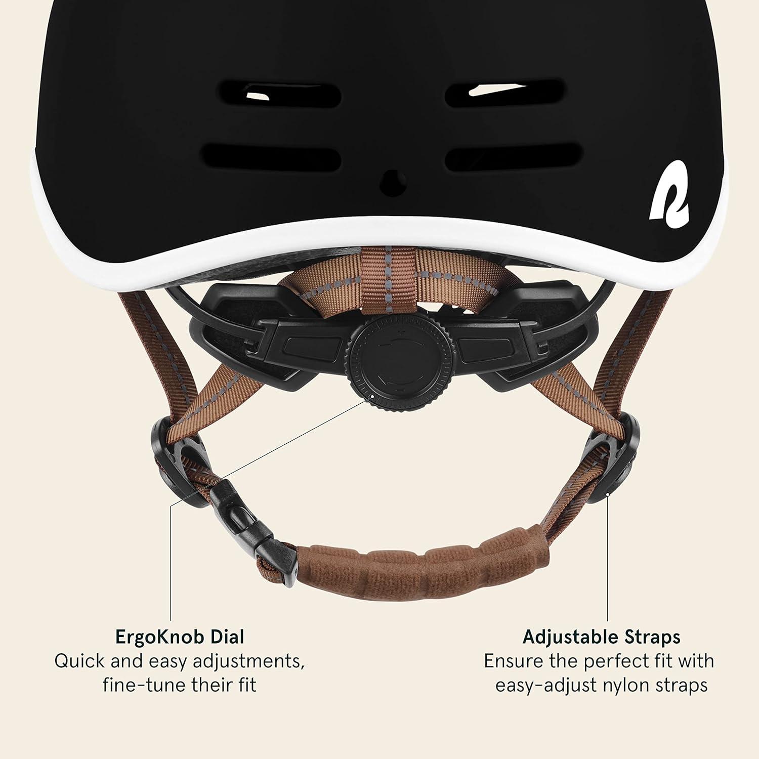 Retrospec Remi Kids Bike Helmet with Built-in Sun Visor – Adjustable Youth & Toddler Safety Gear for Cycling, Skating & Scooters – 11 Air Vents, Washable Padding & Reflective Straps(Matte Black)