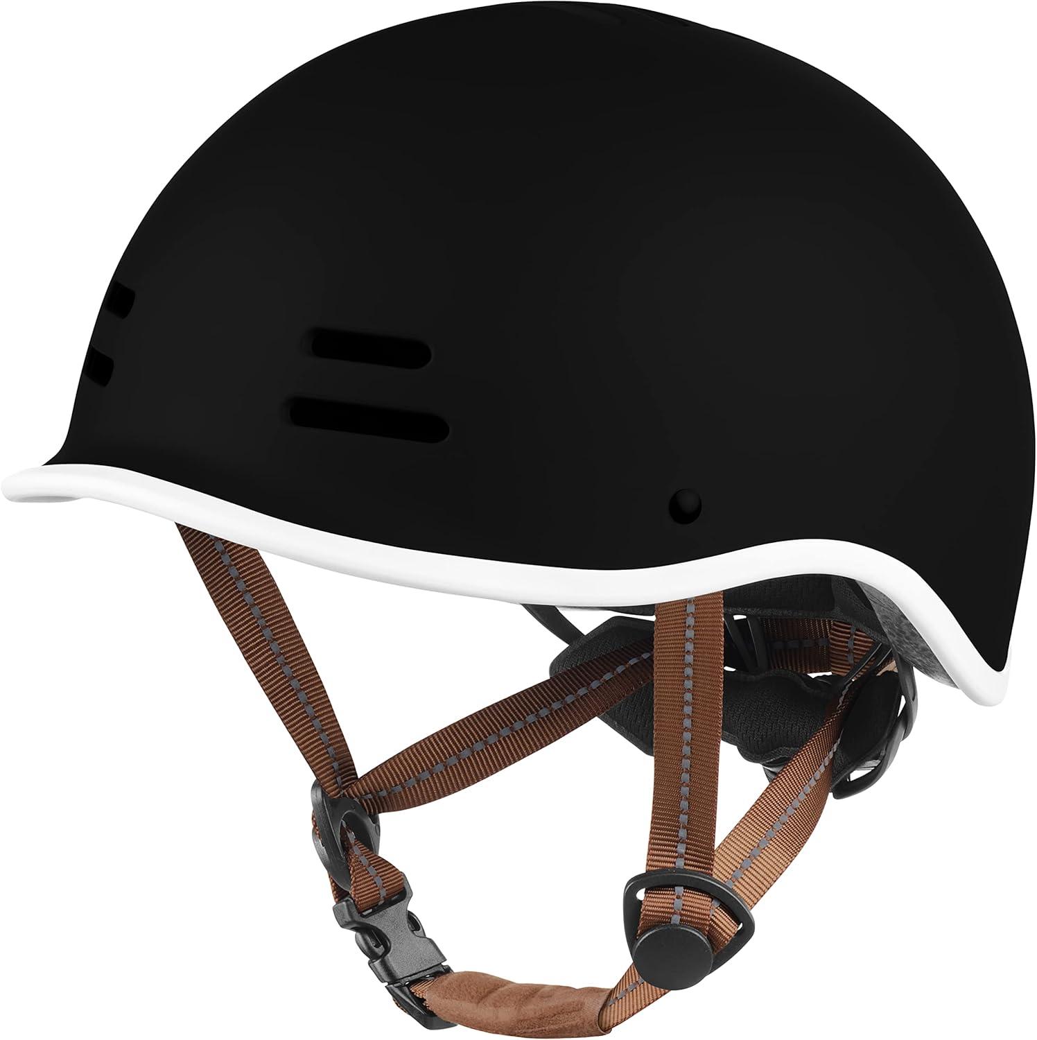 Retrospec Remi Kids Bike Helmet with Built-in Sun Visor – Adjustable Youth & Toddler Safety Gear for Cycling, Skating & Scooters – 11 Air Vents, Washable Padding & Reflective Straps(Matte Black)
