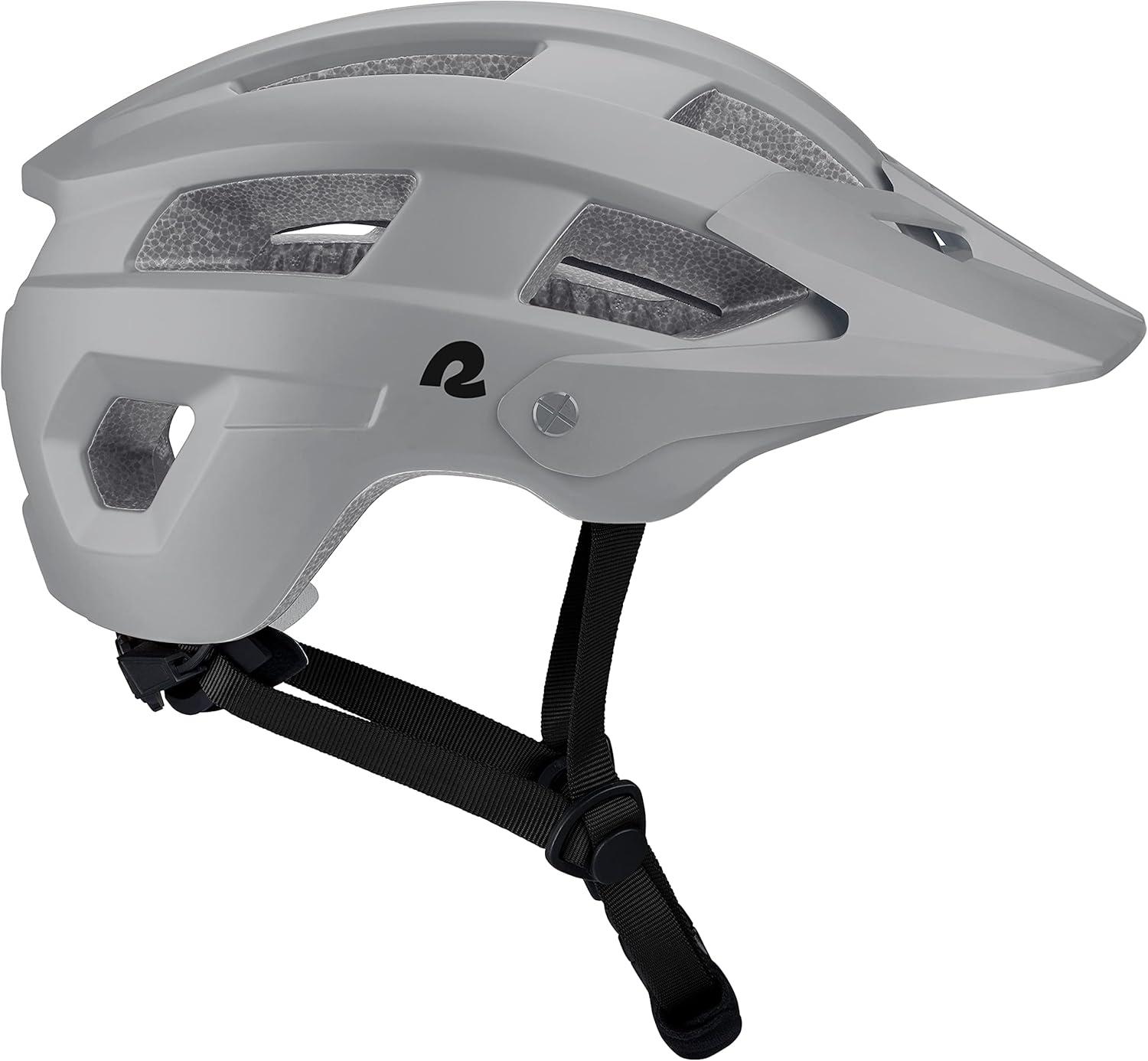 Retrospec Rowan Mountain Bike Helmet with Adjustable ErgoKnob Fit System – 14 Ventilation Ports, Removable Visor & EPS Foam Interior – Lightweight MTB Protection(Matte Stone)