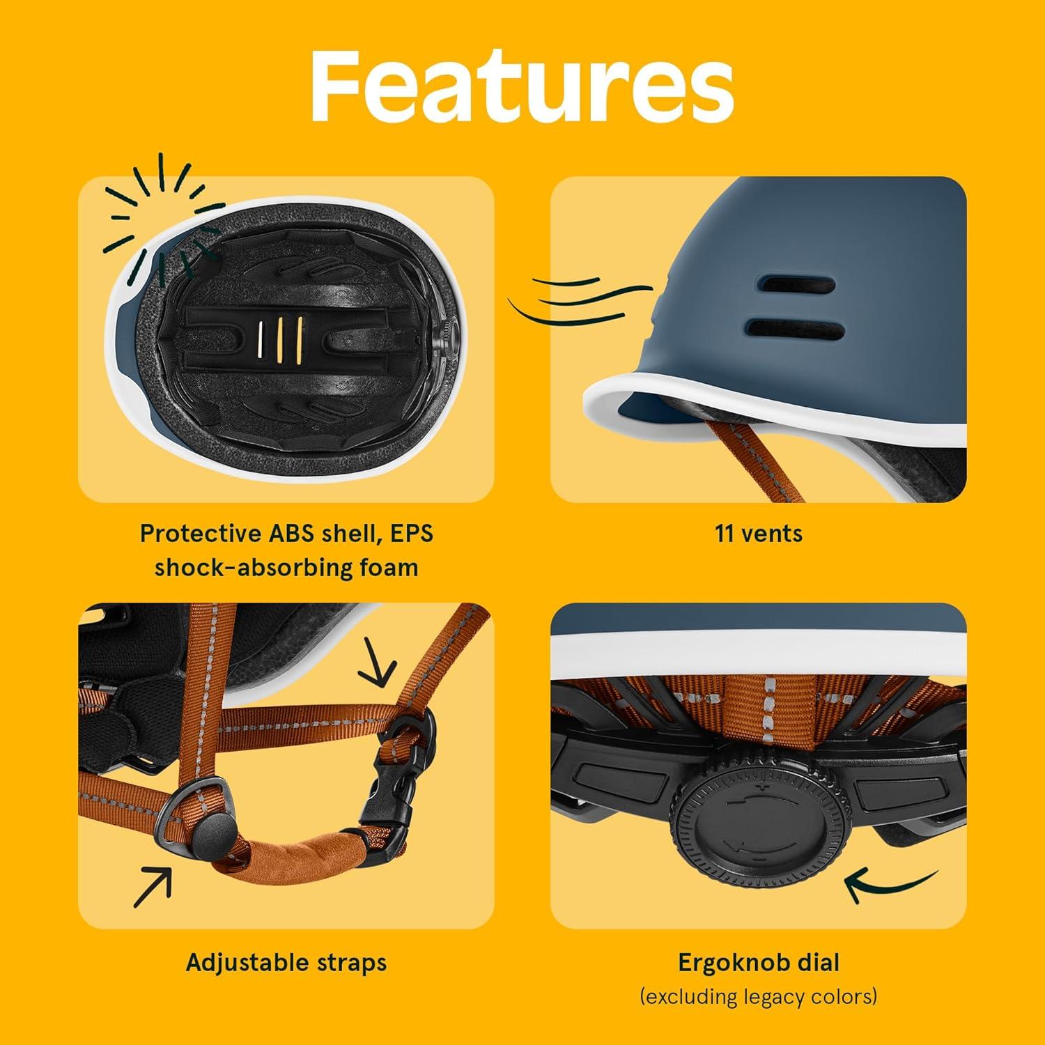 Retrospec Remi Adult Bike Helmet for Men & Women – Bicycle Helmet for Commuting, Road Biking, Skating with Adjustable Dial(Matte Navy With Adjustable Dial)