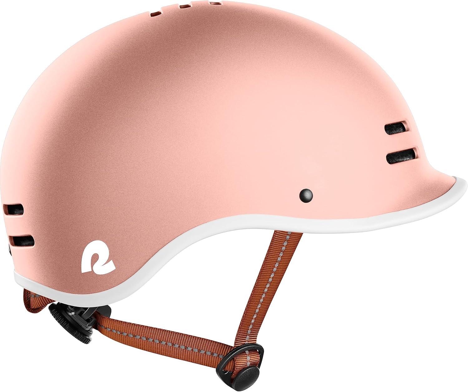 Retrospec Remi Adult Bike Helmet for Men & Women – Bicycle Helmet for Commuting, Road Biking, Skating with Adjustable Dial(Rose Gold With Adjustable Dial)