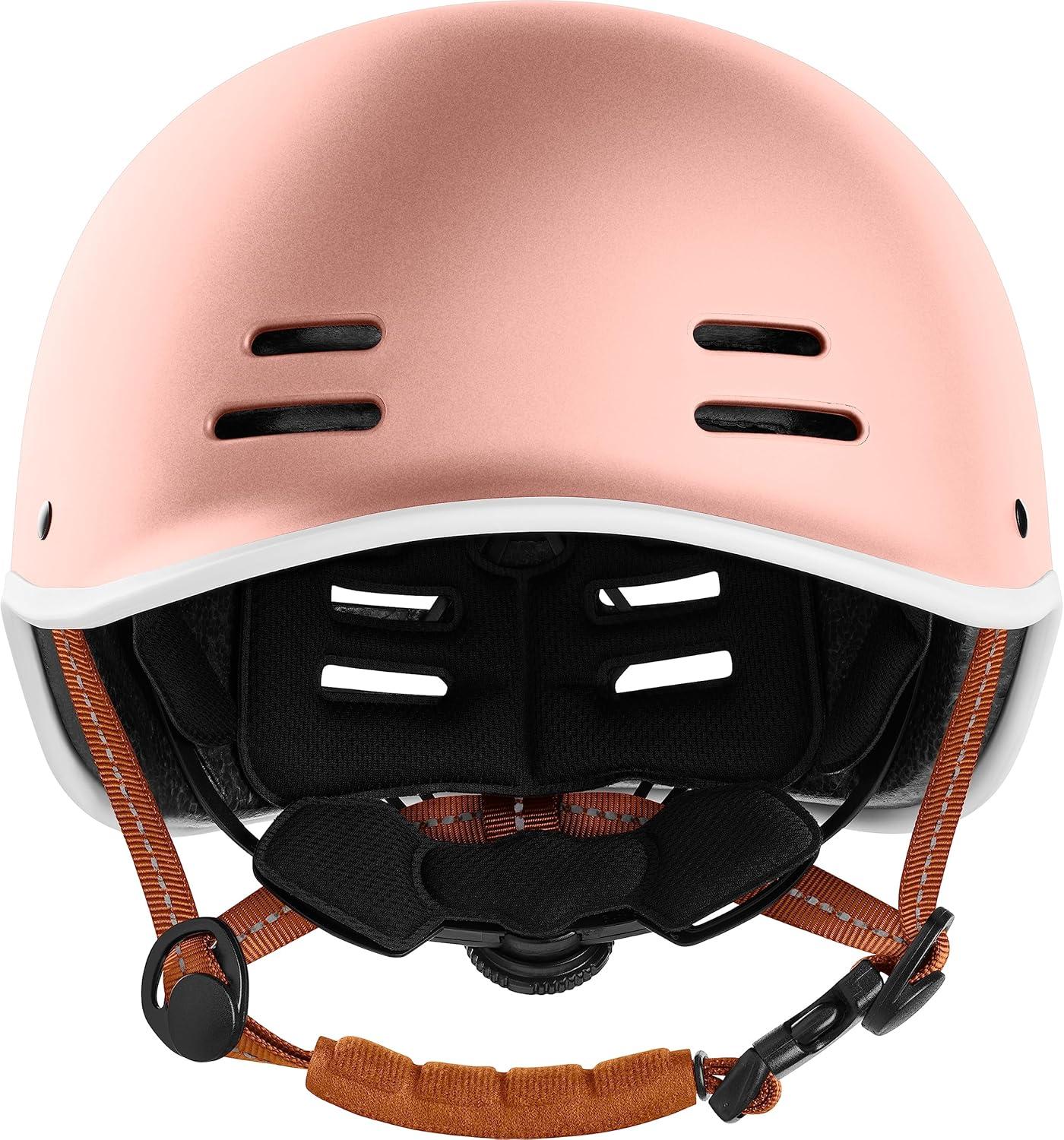Retrospec Remi Adult Bike Helmet for Men & Women – Bicycle Helmet for Commuting, Road Biking, Skating with Adjustable Dial(Rose Gold With Adjustable Dial)