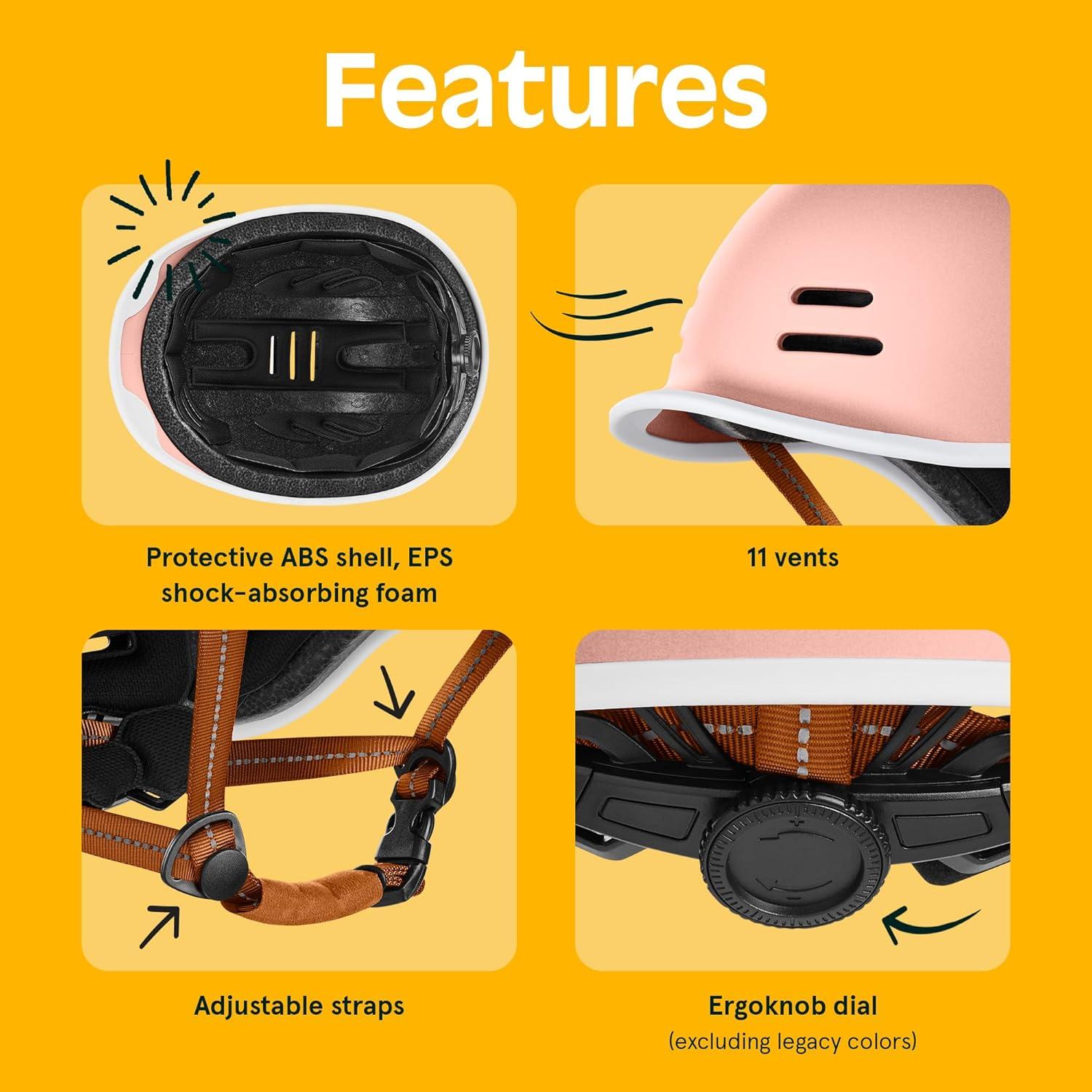 Retrospec Remi Adult Bike Helmet for Men & Women – Bicycle Helmet for Commuting, Road Biking, Skating with Adjustable Dial(Rose Gold With Adjustable Dial)
