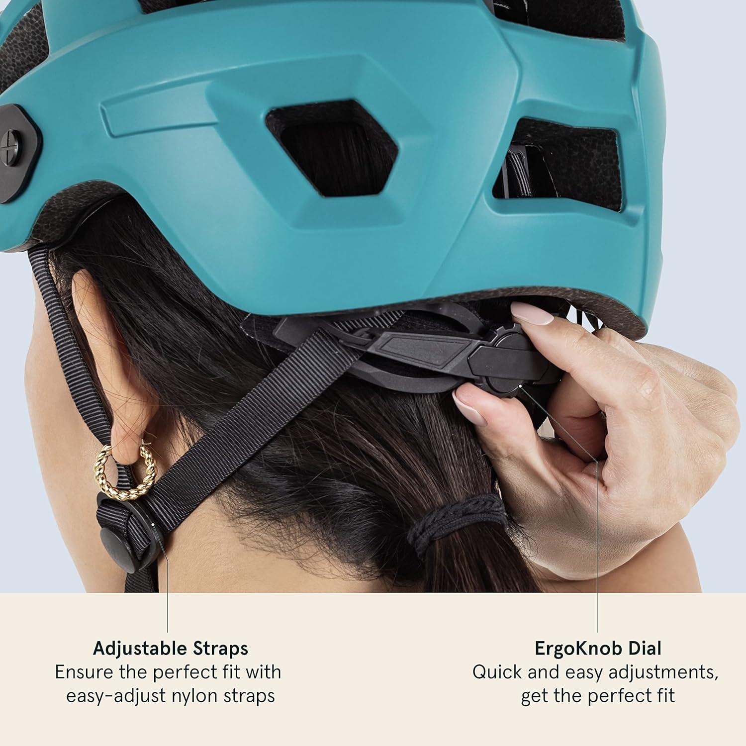 Retrospec Rowan Mountain Bike Helmet with Adjustable ErgoKnob Fit System – 14 Ventilation Ports, Removable Visor & EPS Foam Interior – Lightweight MTB Protection(Superior Blue)