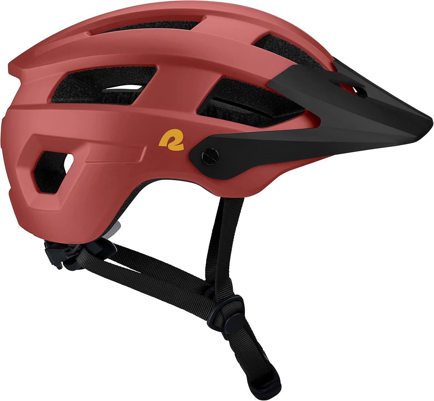 Retrospec Rowan Mountain Bike Helmet with Adjustable ErgoKnob Fit System – 14 Ventilation Ports, Removable Visor & EPS Foam Interior – Lightweight MTB Protection(Matte Adobe)