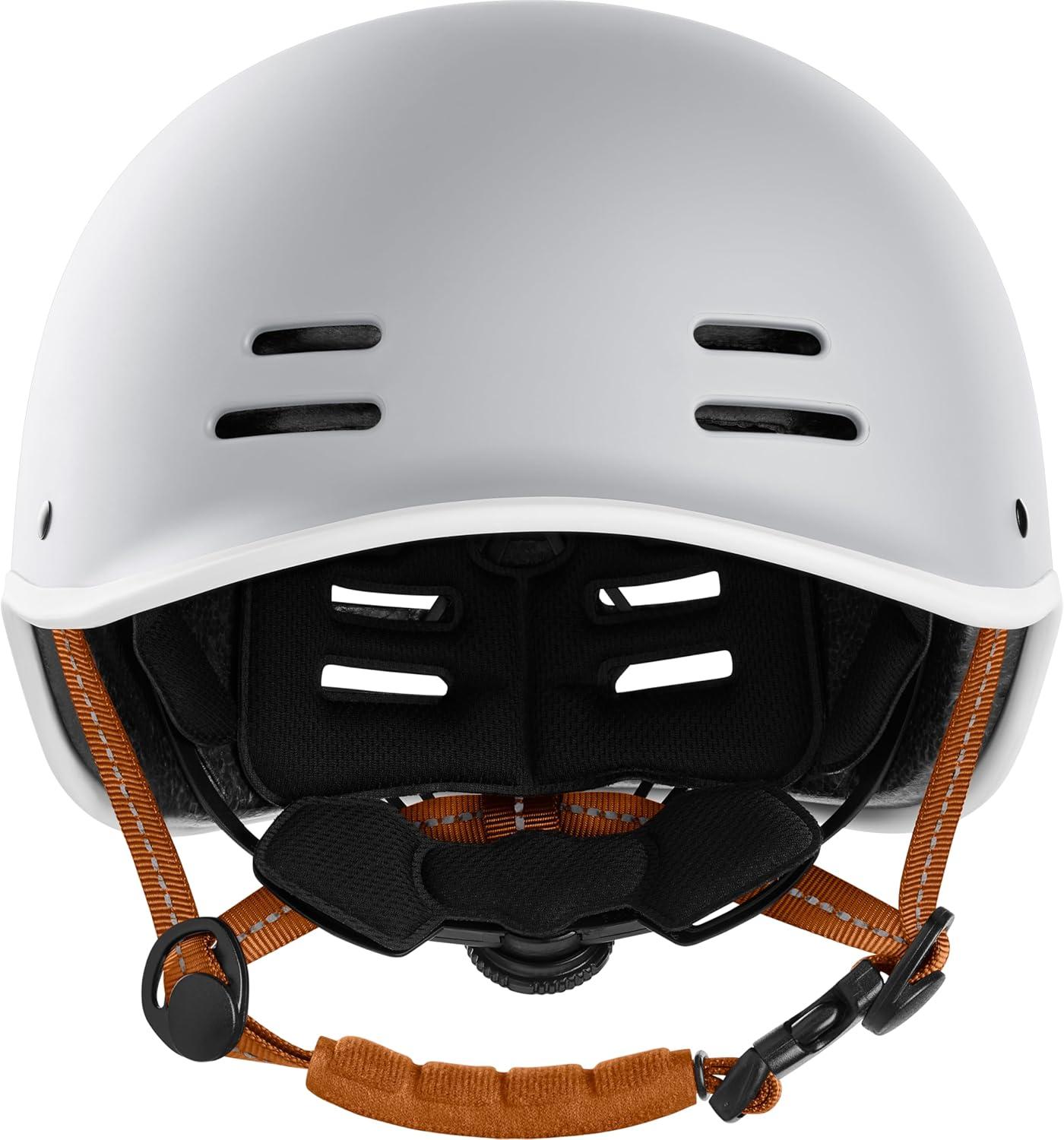 Retrospec Remi Adult Bike Helmet for Men & Women – Bicycle Helmet for Commuting, Road Biking, Skating with Adjustable Dial(Matte Bone With Adjustable Dial)