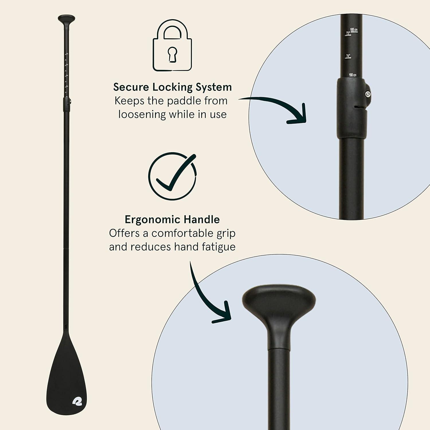 Retrospec Adjustable Aluminum Paddle iStand Up Paddle Board (3 Piece)