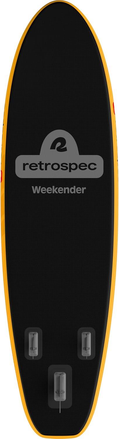 Retrospec Weekender Inflatable Stand Up Paddle Board Includes Paddle, Pump, and Accessories 10’6 Lightweight iSUP, Puncture Resistant Inflatable Paddle Board for Adults(Sunglow 1)