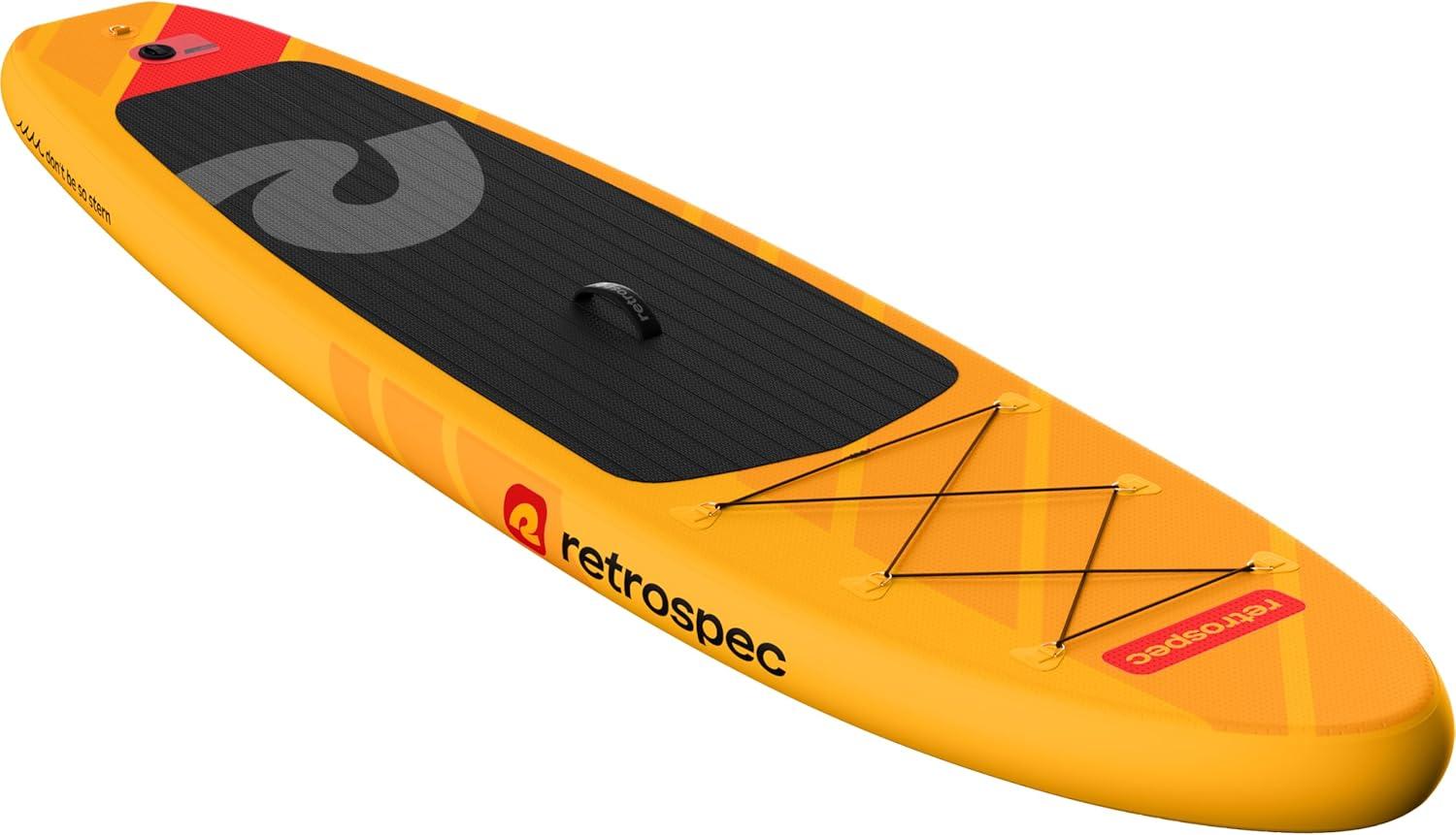 Retrospec Weekender Inflatable Stand Up Paddle Board Includes Paddle, Pump, and Accessories 10’6 Lightweight iSUP, Puncture Resistant Inflatable Paddle Board for Adults(Sunglow 1)