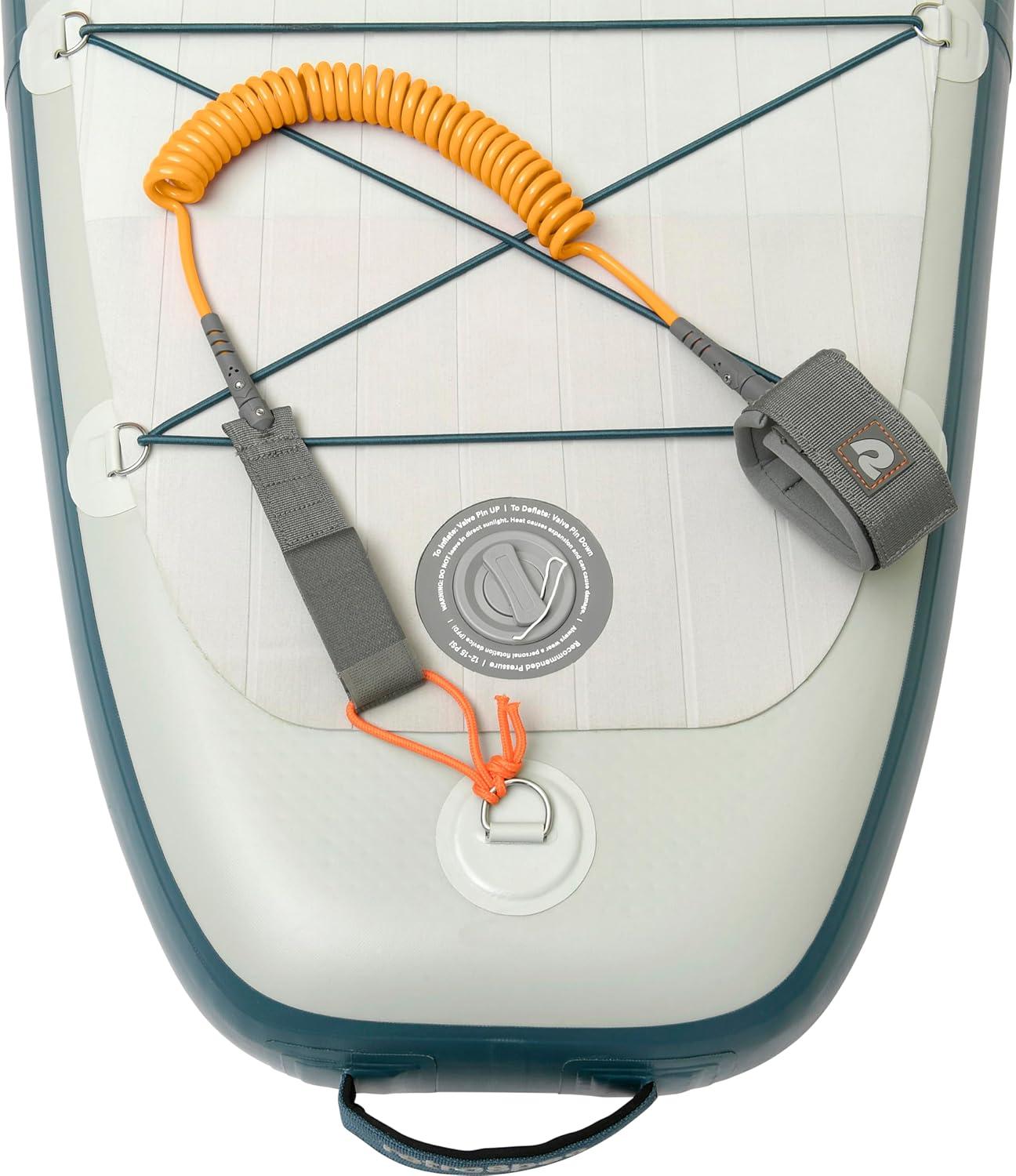 Retrospec Weekender 10′ Paddle Board Safety Leash, Coiled for Stand Up Paddleboards(Clementine)