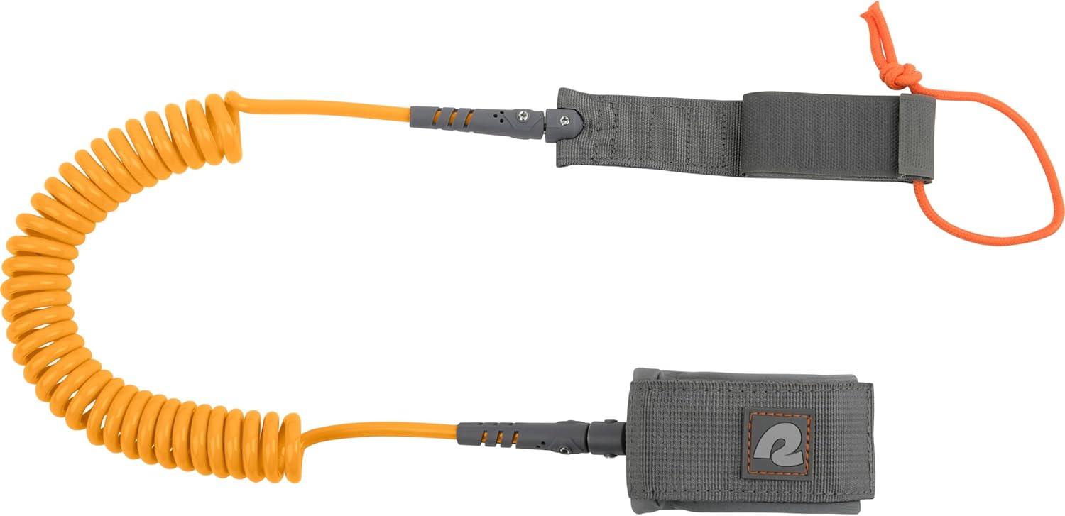 Retrospec Weekender 10′ Paddle Board Safety Leash, Coiled for Stand Up Paddleboards(Clementine)