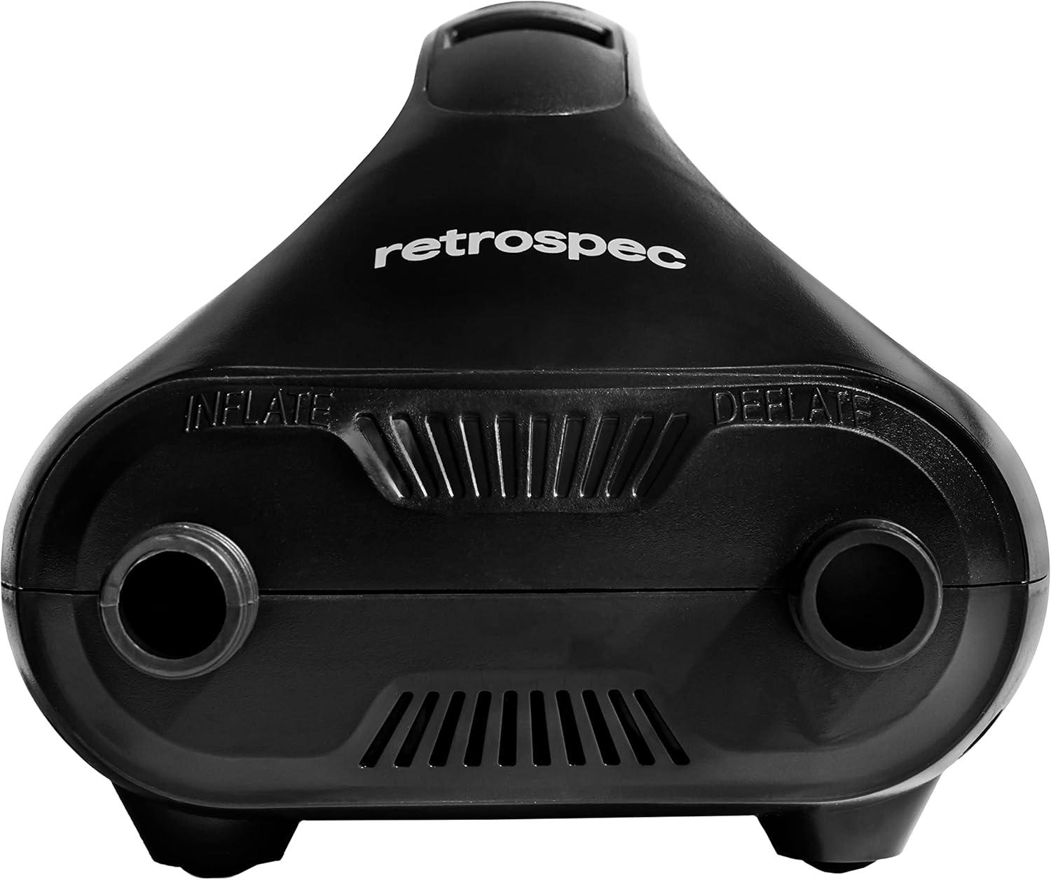 Retrospec iSUP Intelligent Dual Stage Electric Pump for Inflatable Stand Up Paddleboards – 12 Volt DC Car Connector Pump w/Pressure Value LCD Screen & Flex-Hose – Portable & Compact(Black)