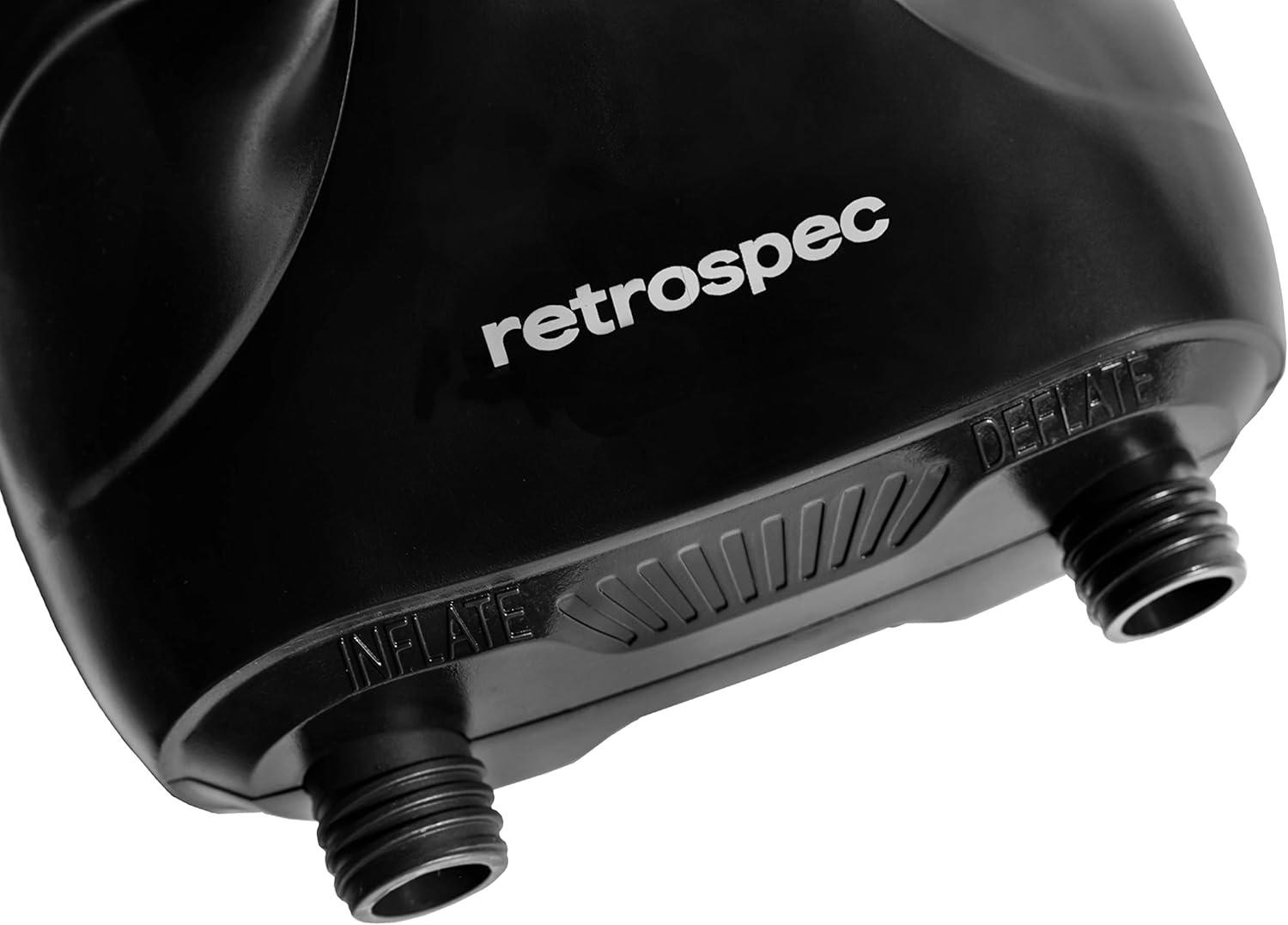 Retrospec iSUP Intelligent Dual Stage Electric Pump for Inflatable Stand Up Paddleboards – 12 Volt DC Car Connector Pump w/Pressure Value LCD Screen & Flex-Hose – Portable & Compact(Black)