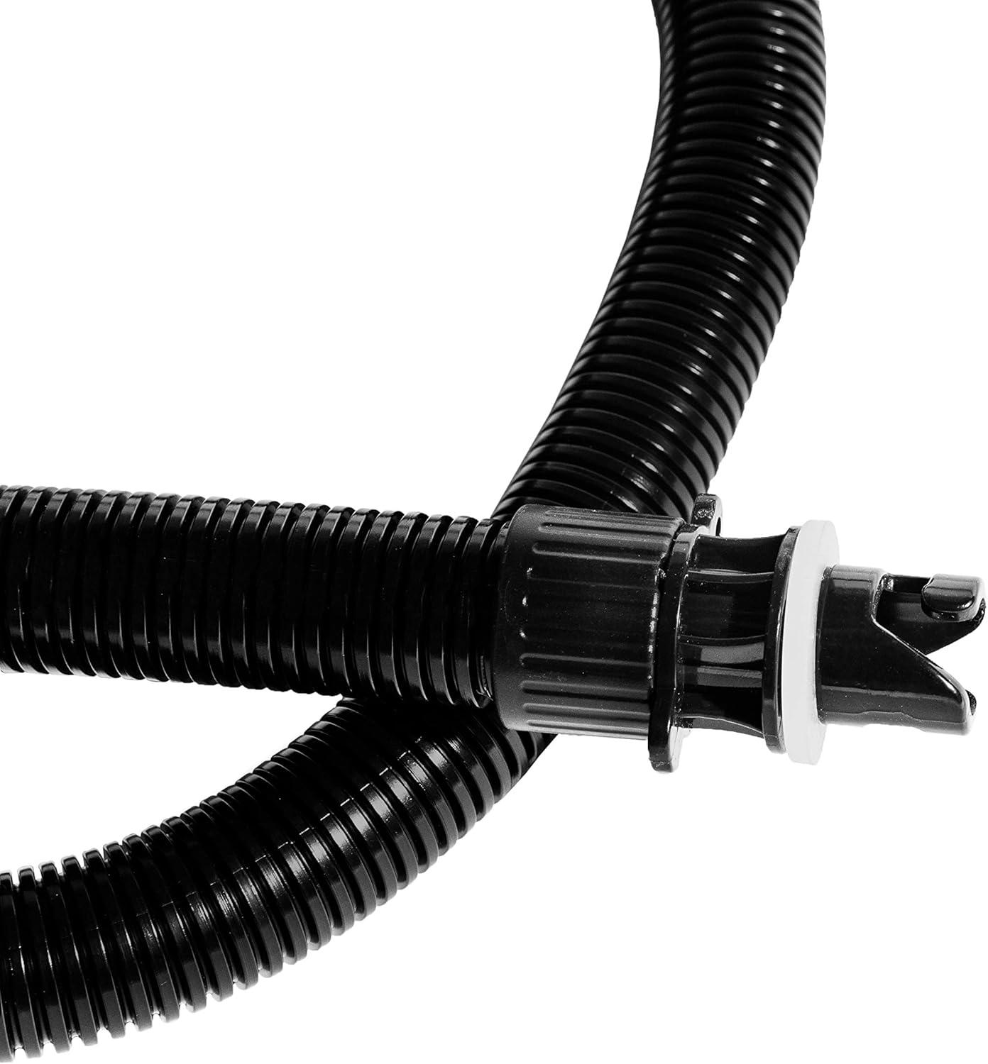 Retrospec iSUP Intelligent Dual Stage Electric Pump for Inflatable Stand Up Paddleboards – 12 Volt DC Car Connector Pump w/Pressure Value LCD Screen & Flex-Hose – Portable & Compact(Black)