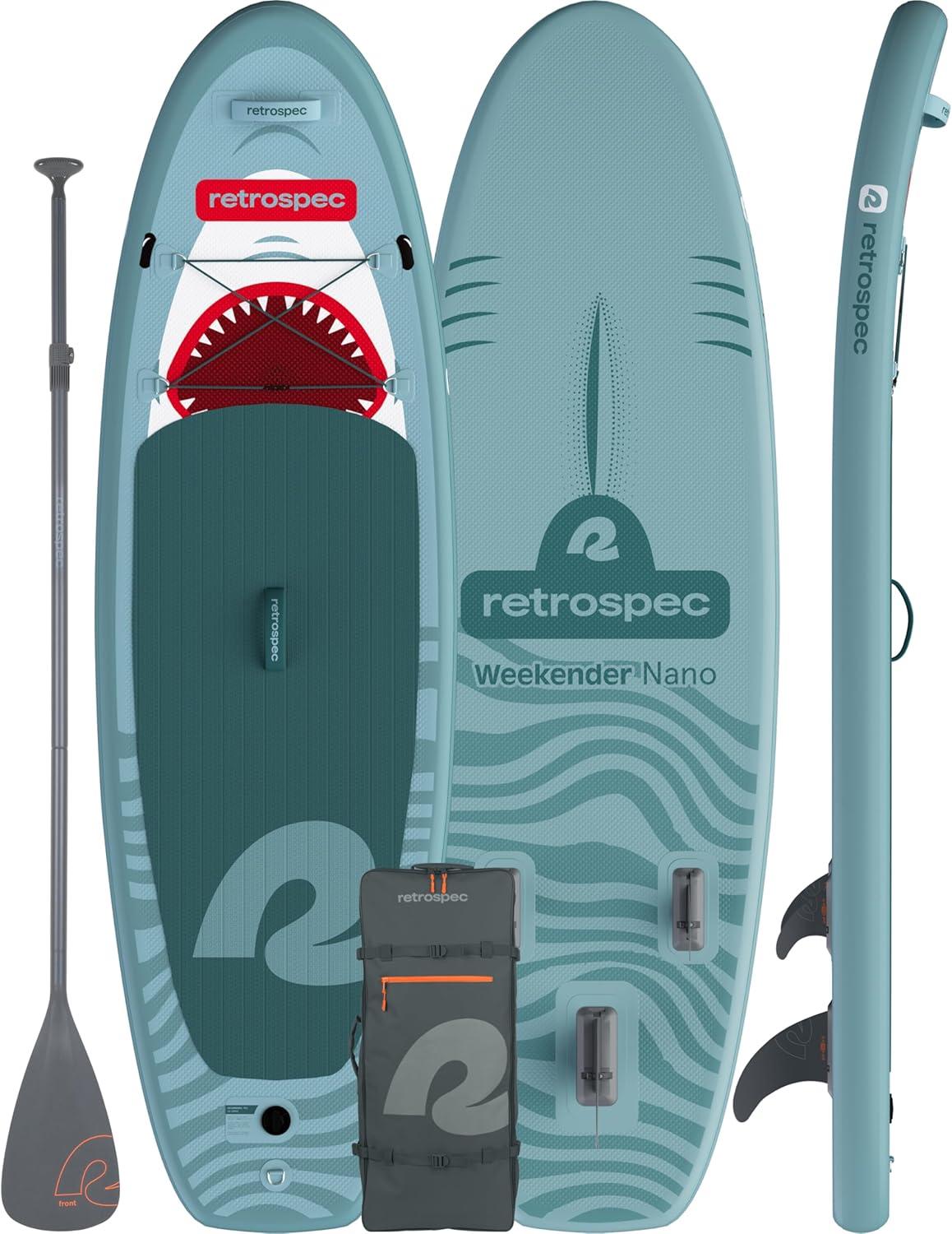 Retrospec Weekender-Nano 8ft. Inflatable Stand Up Paddleboard(Great White)