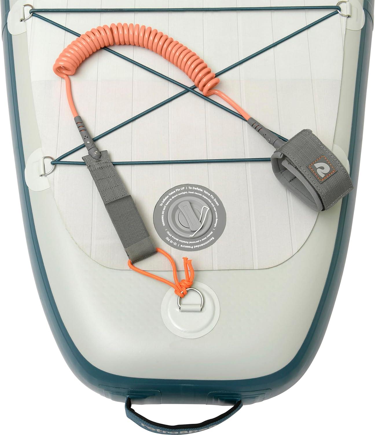 Retrospec Weekender 10′ Paddle Board Safety Leash, Coiled for Stand Up Paddleboards(Coral)