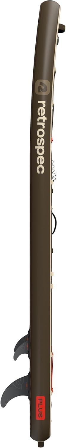 Retrospec Weekender Plus 10′ Inflatable Stand Up Paddleboard Double Layer PVC iSUP Bundle w/Carrying case, 3 Piece Adjustable Aluminum Paddle, 3 Removable fins, Pump, and Cell Phone case(Bonsai Camo)