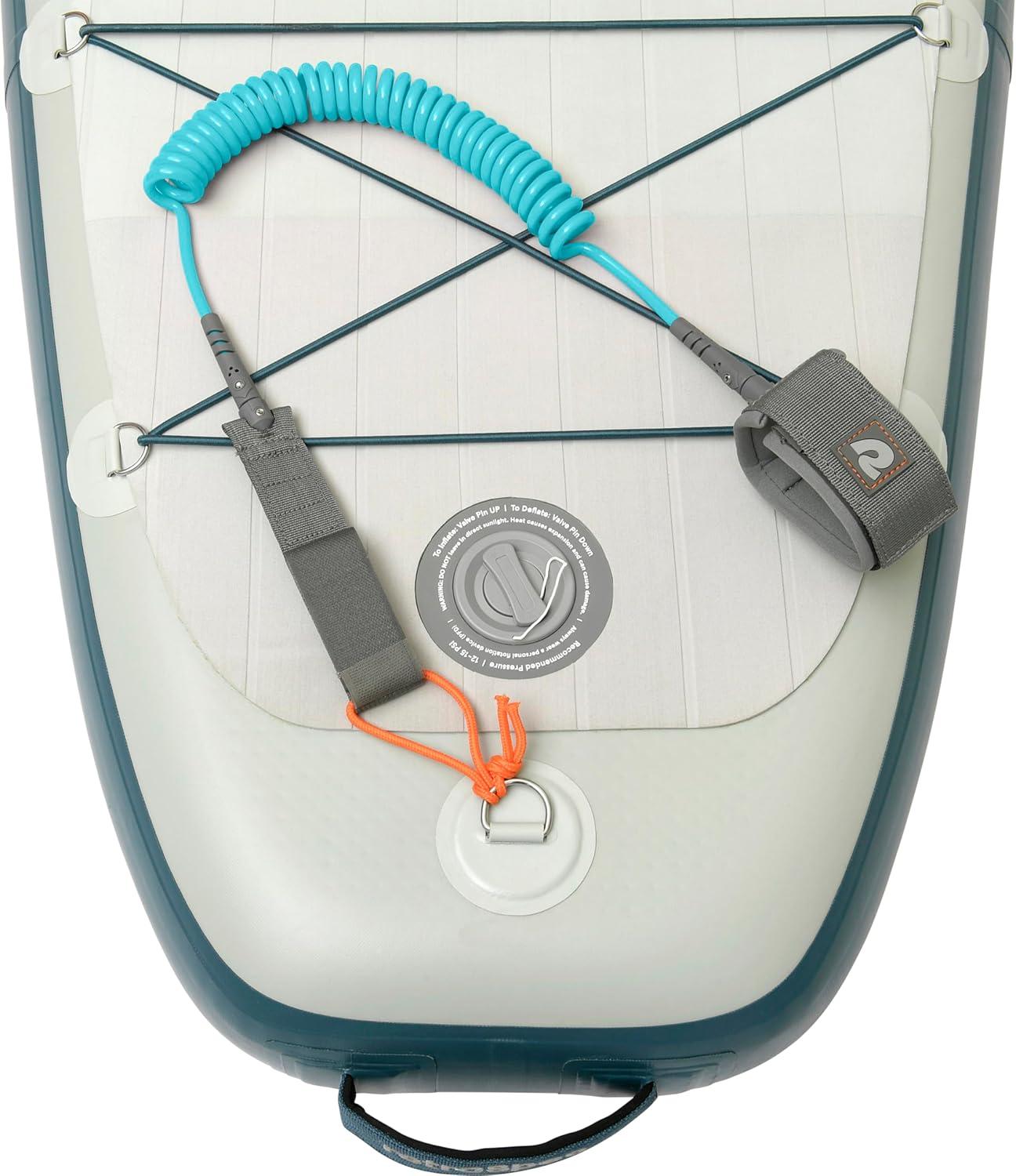 Retrospec Weekender 10′ Paddle Board Safety Leash, Coiled for Stand Up Paddleboards(Turquoise)