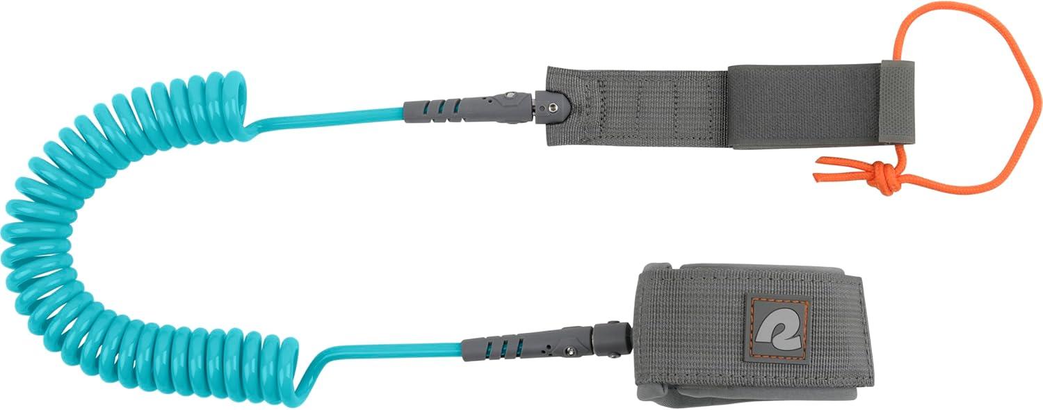 Retrospec Weekender 10′ Paddle Board Safety Leash, Coiled for Stand Up Paddleboards(Turquoise)