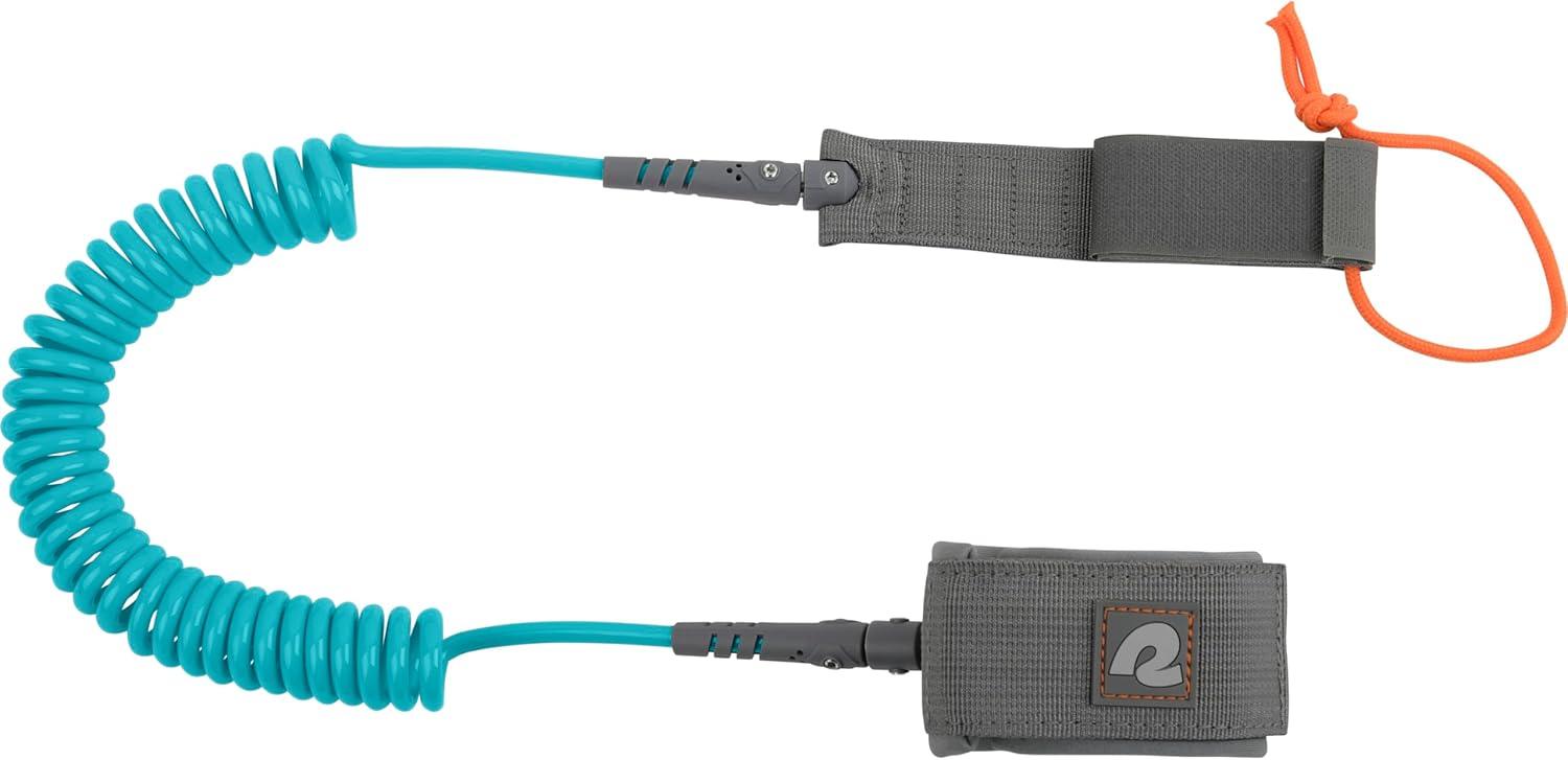 Retrospec Weekender 10′ Paddle Board Safety Leash, Coiled for Stand Up Paddleboards(Turquoise)
