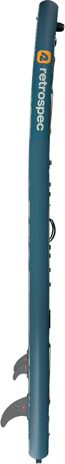 Retrospec June Inflatable Fishing Paddle Board 11’6 with Removable Seat – Puncture-Resistant Paddle Board for Fishing with Rod Holders, Non-Slip Deck Pad & Accessories(River Rock)