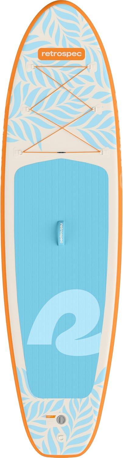 Retrospec Weekender Inflatable Stand Up Paddle Board Includes Paddle, Pump, and Accessories 10’6 Lightweight iSUP, Puncture Resistant Inflatable Paddle Board for Adults(Creamsicle 1)