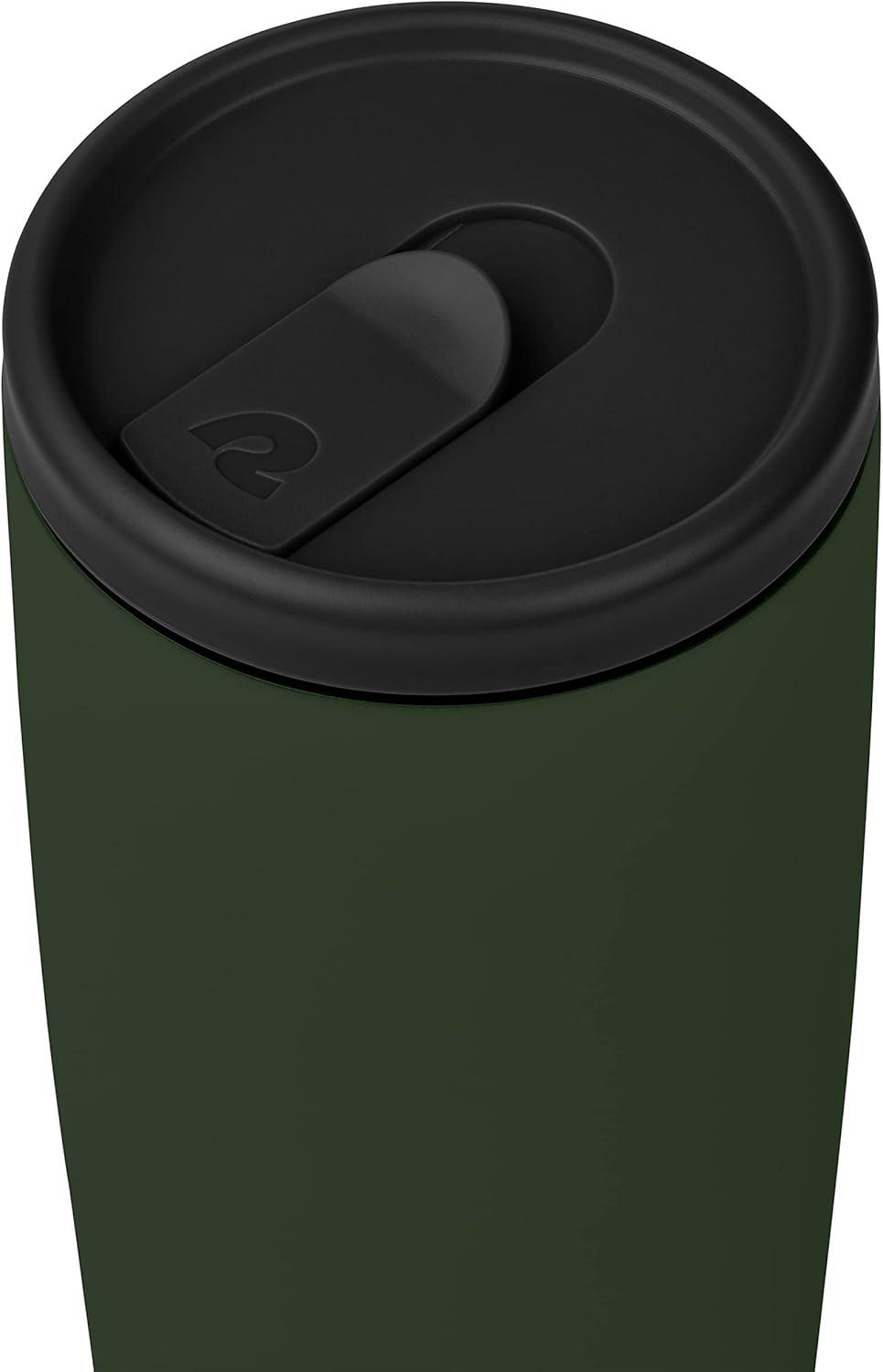 Retrospec Arroyo Stainless Steel Tumbler with Lid and Straw – Reusable Insulated Tumbler Cup – Iced Coffee Travel Mug – Double Walled Thermal Tumblers(Matte Olive Drab)