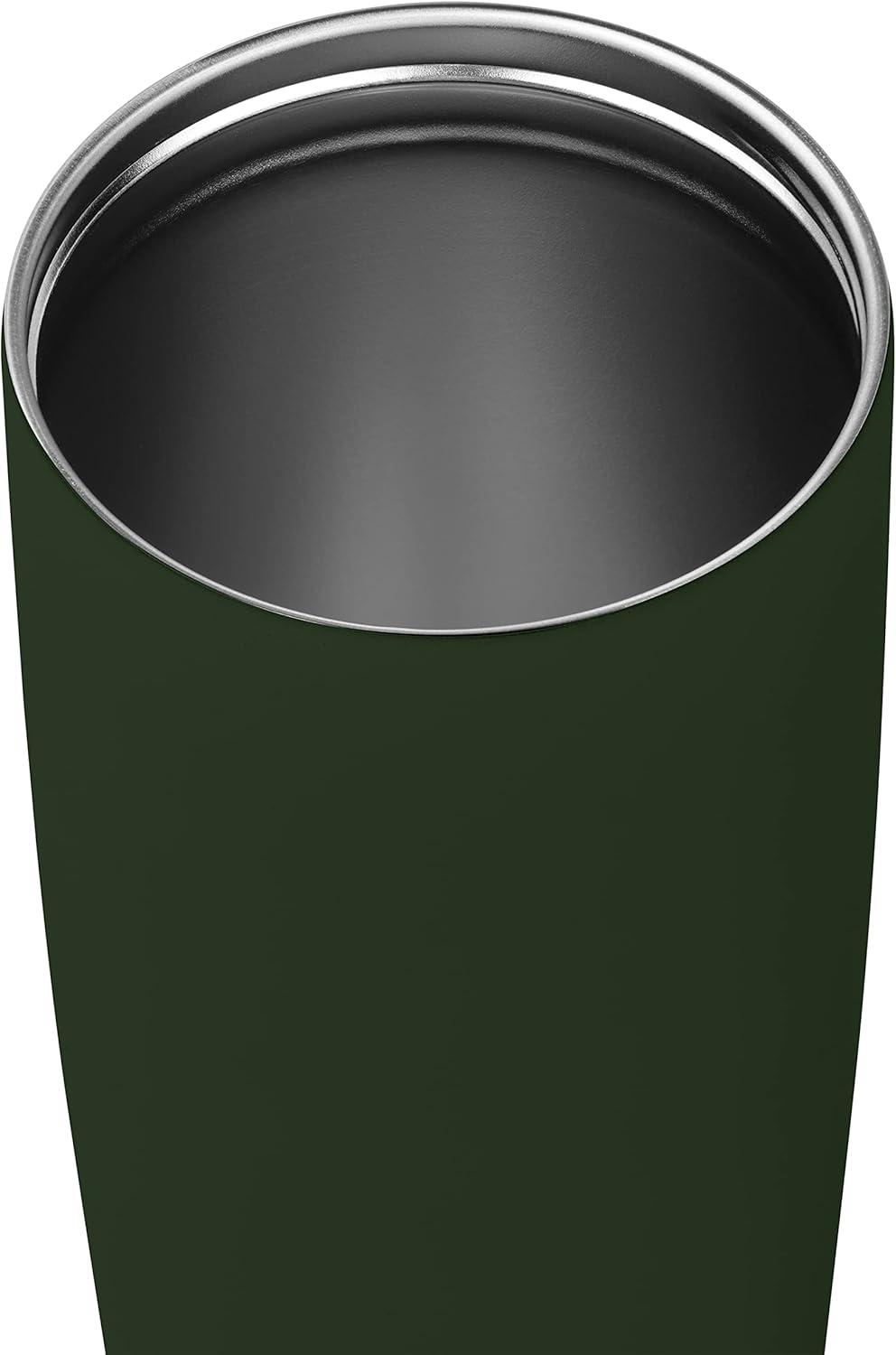 Retrospec Arroyo Stainless Steel Tumbler with Lid and Straw – Reusable Insulated Tumbler Cup – Iced Coffee Travel Mug – Double Walled Thermal Tumblers(Matte Olive Drab)