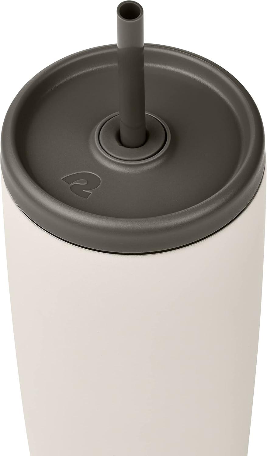 Retrospec Arroyo Stainless Steel Tumbler with Lid and Straw – Reusable Insulated Tumbler Cup – Iced Coffee Travel Mug – Double Walled Thermal Tumblers(Matte Abalone)